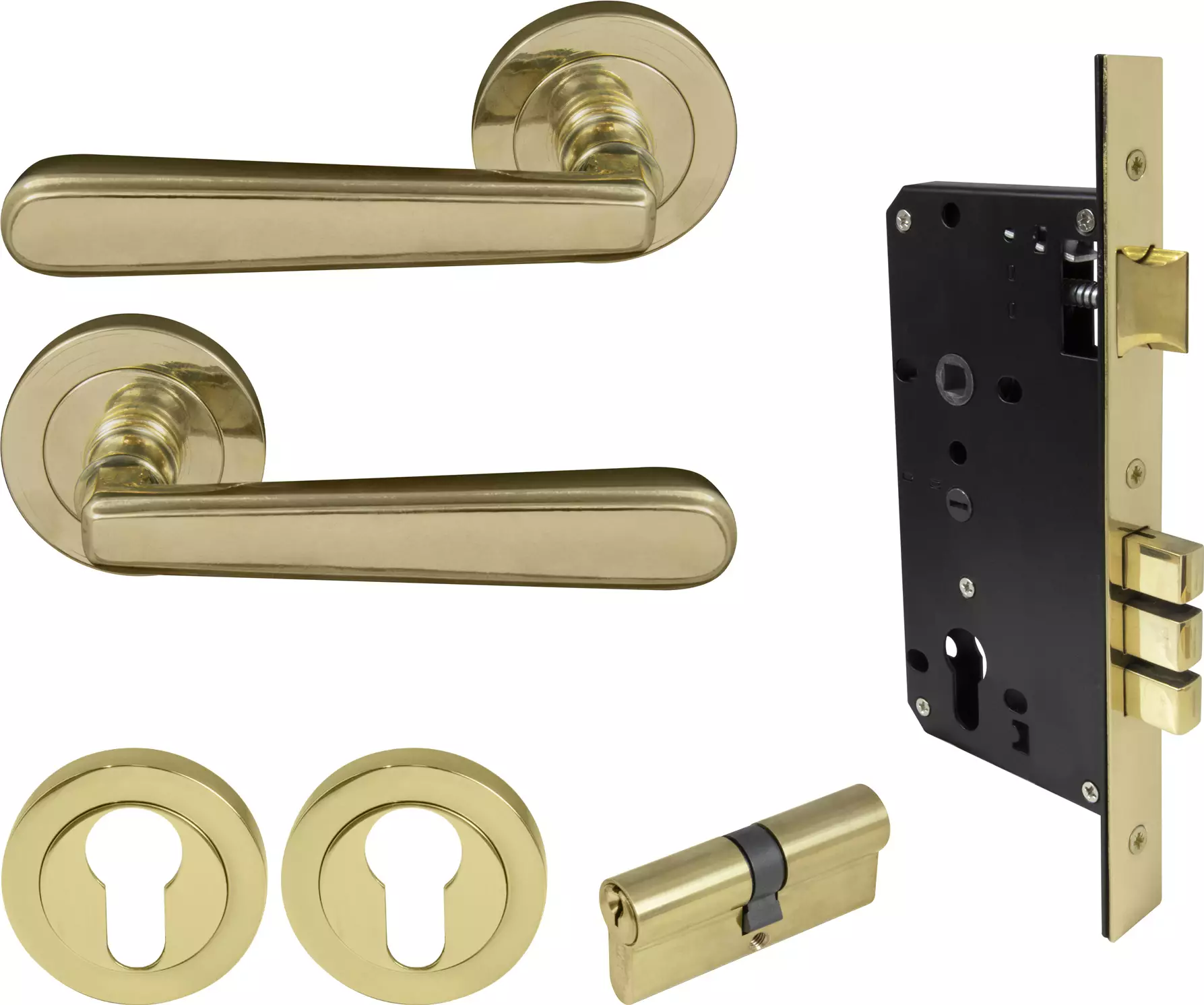 Villa Round Rose Entrance Set - E85 - Key/Key - PB