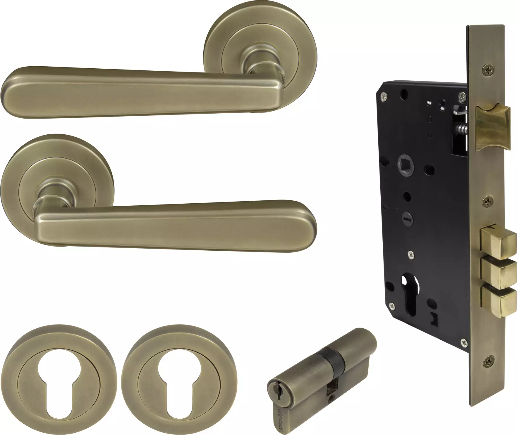 Villa Round Rose Entrance Set - E85 - Key/Key - RB