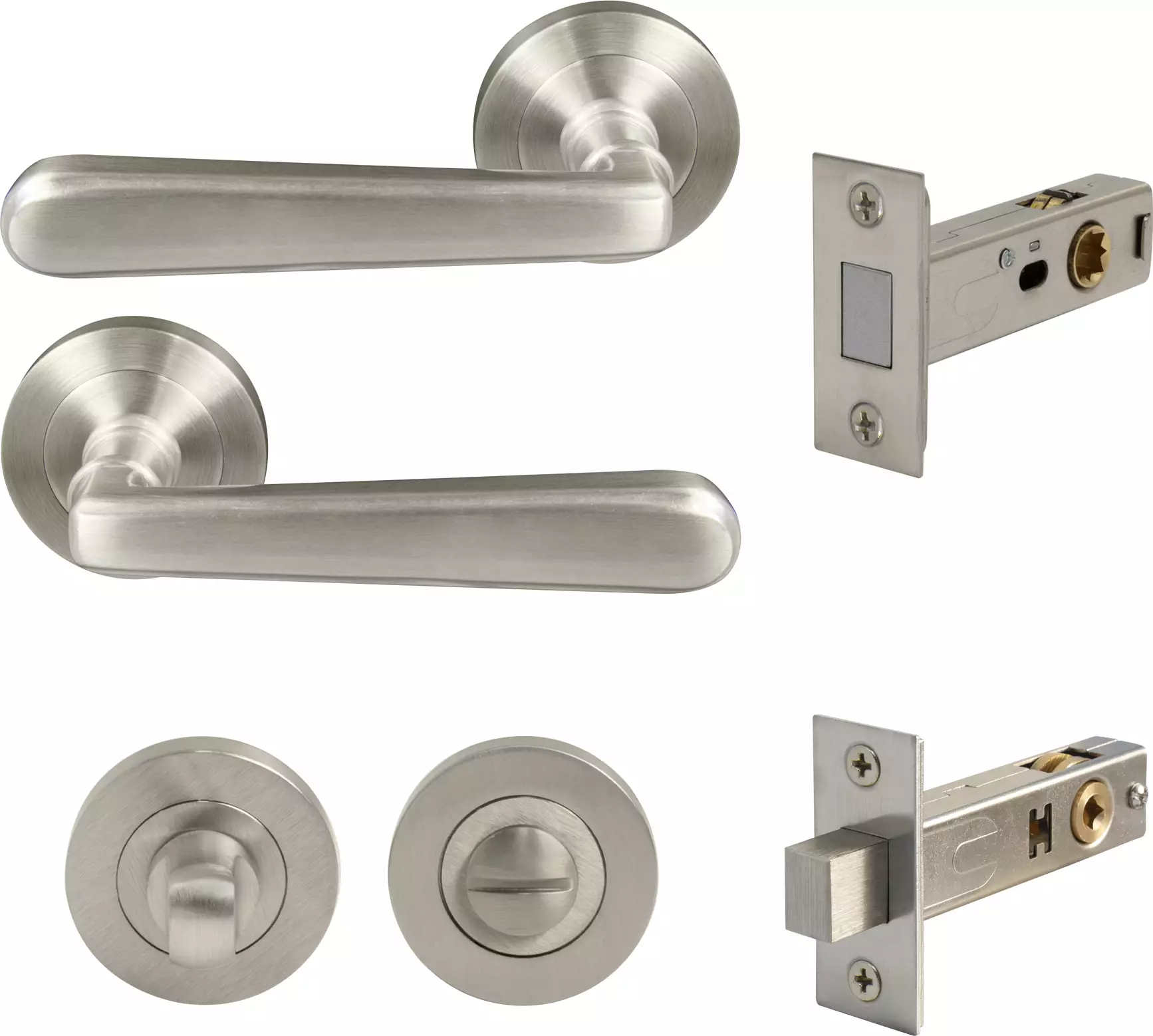 Villa Round Rose Privacy Set - Magn. Latch - BN