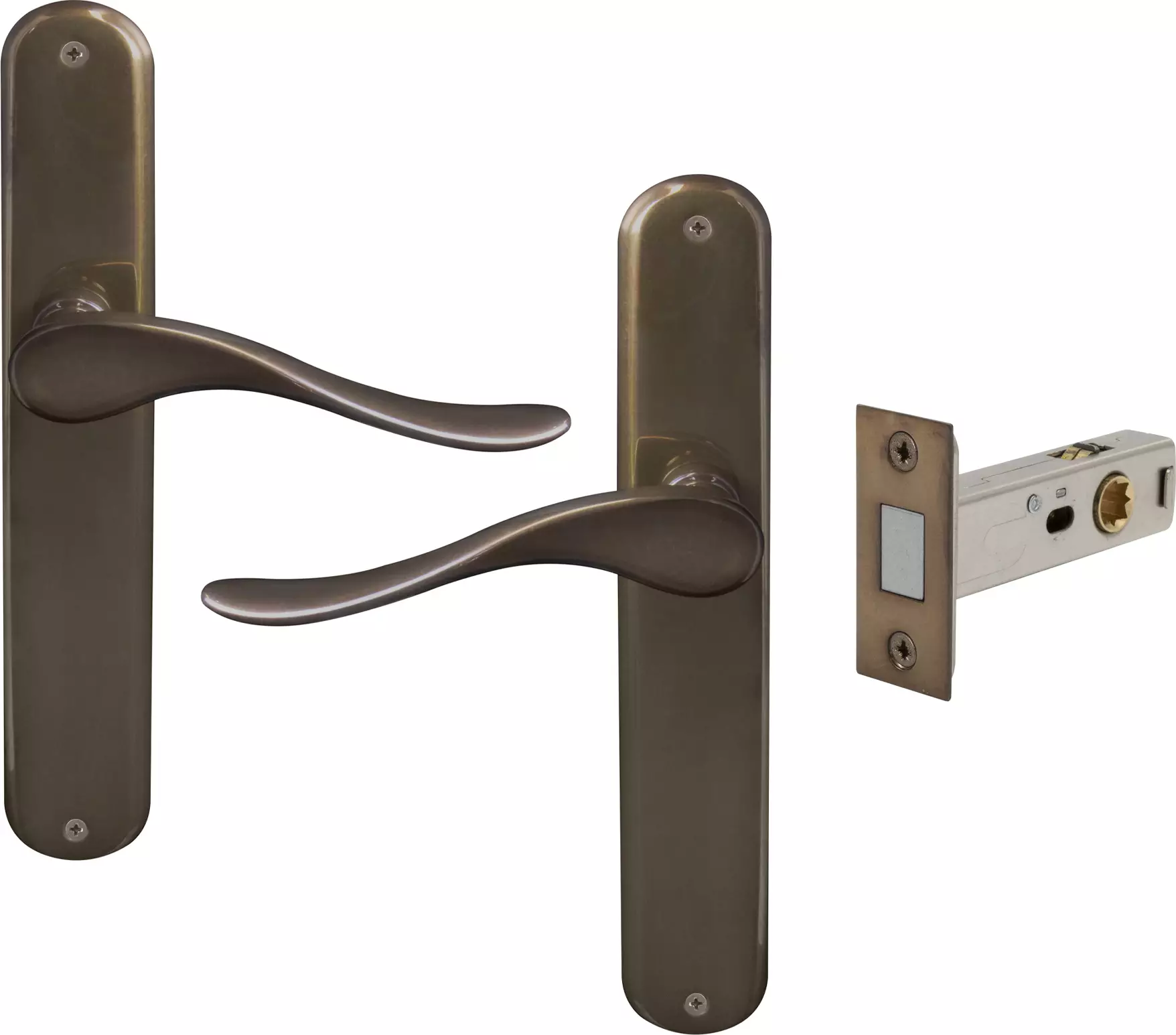 Haven Longplate Oval Passage Set - Magn. Latch - AB