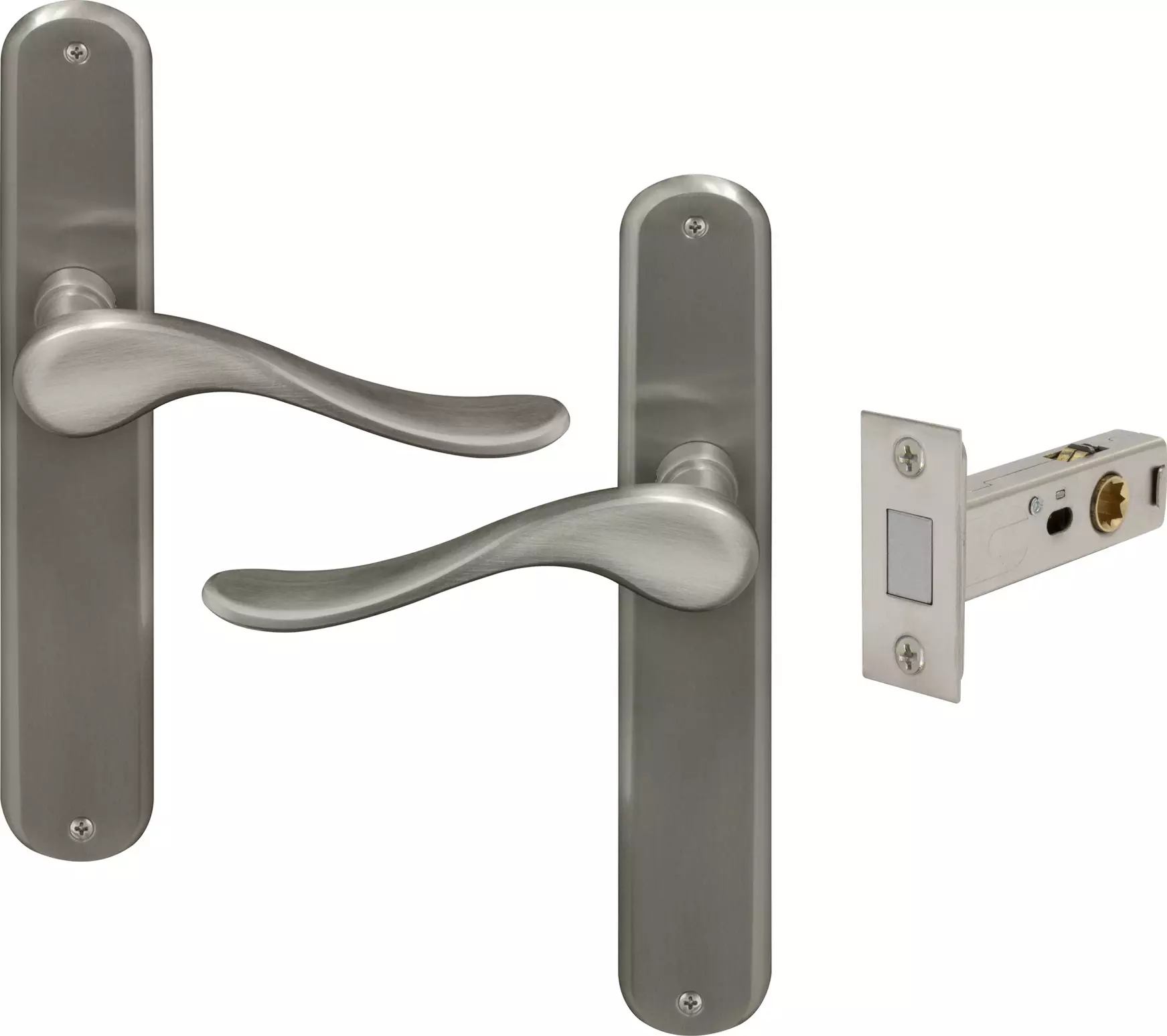 Haven Longplate Oval Passage Set - Magn. Latch - BN