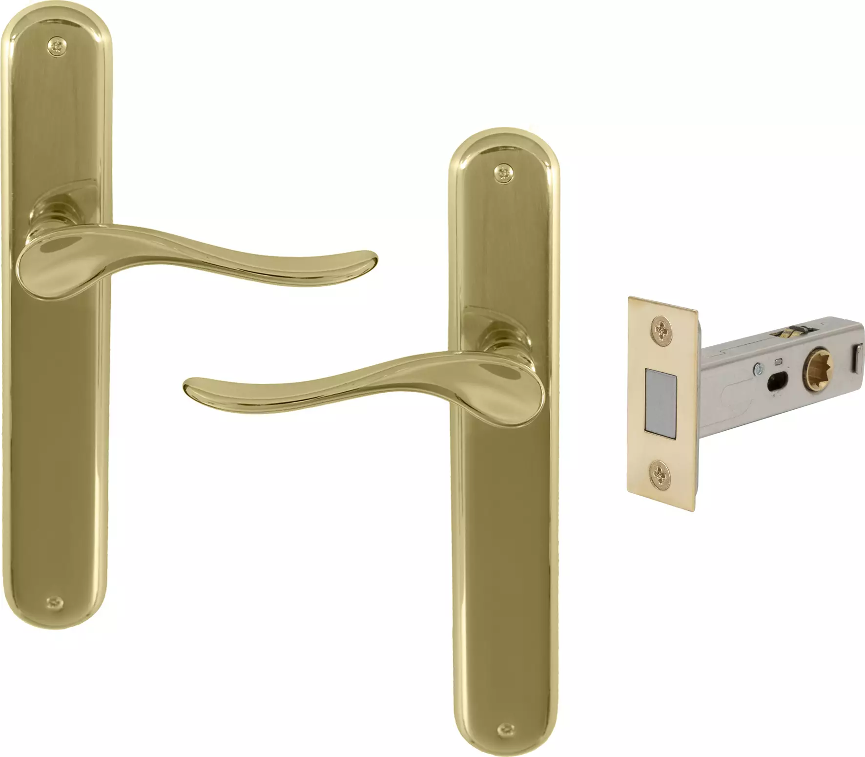 Haven Longplate Oval Passage Set - Magn. Latch - PB