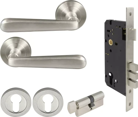 Villa Round Rose Entrance Set - E85 - BN