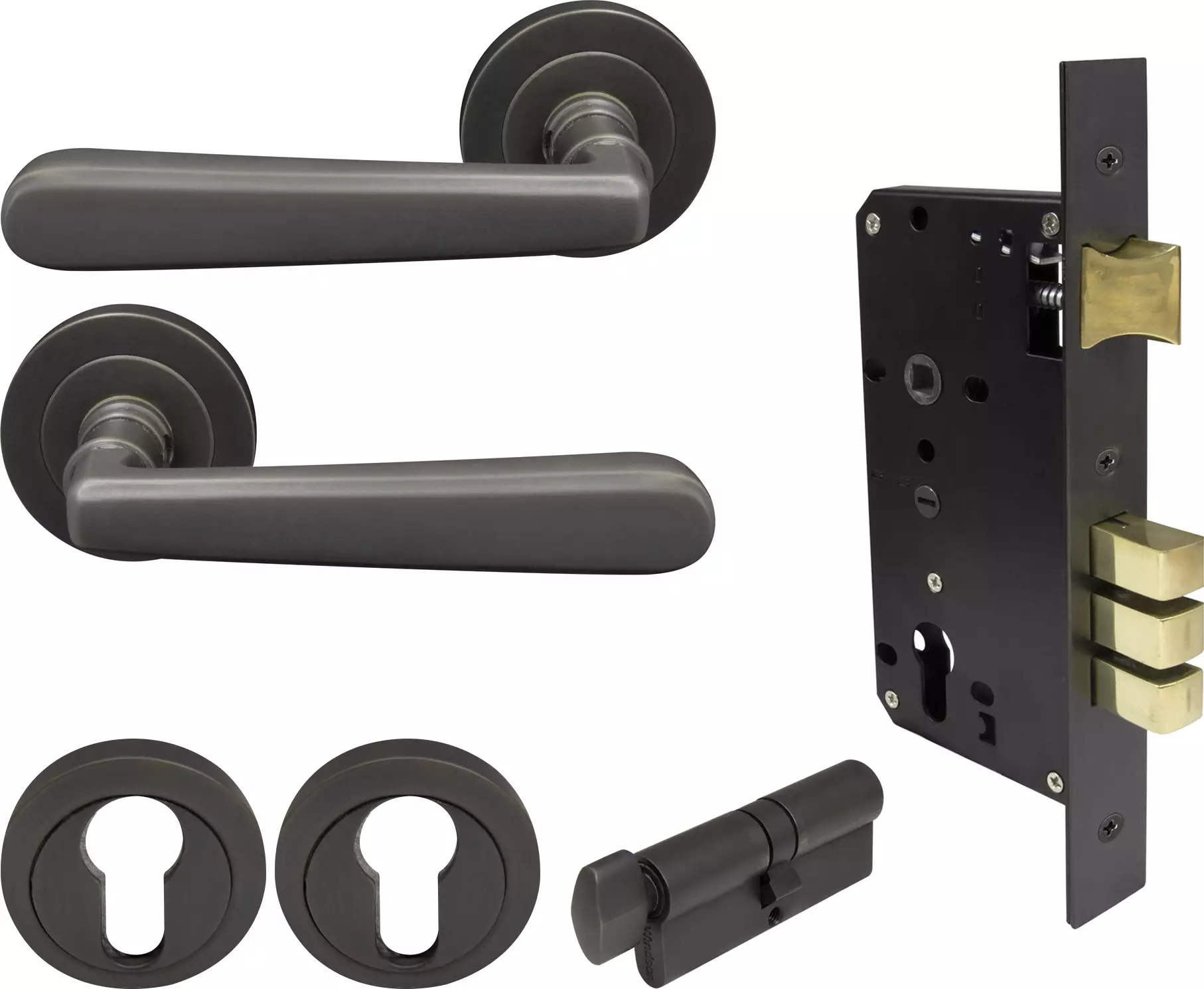 Villa Round Rose Entrance Set - E85 - DRB