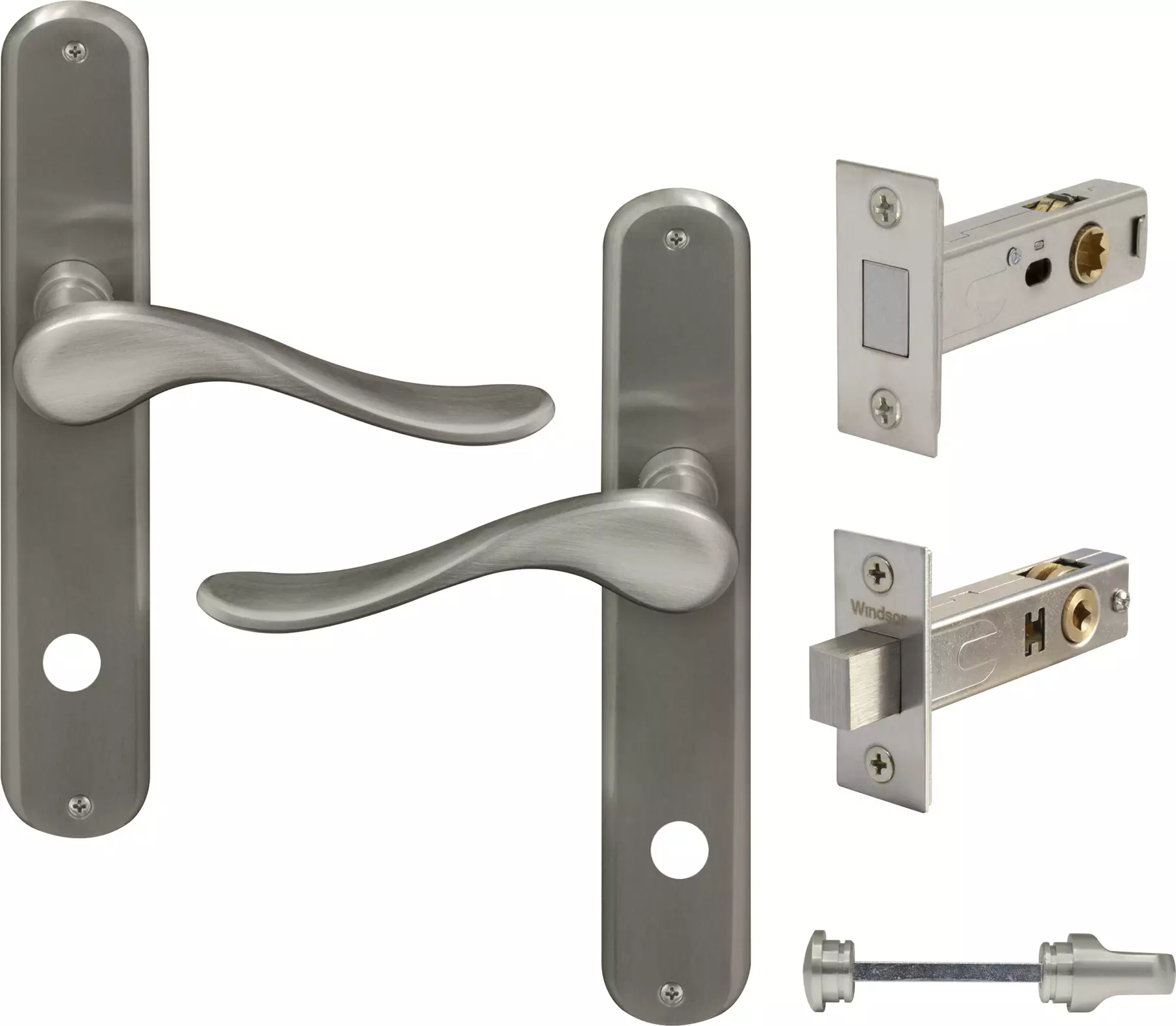 Haven Longplate Oval Privacy Set - Magn. Latch - BN