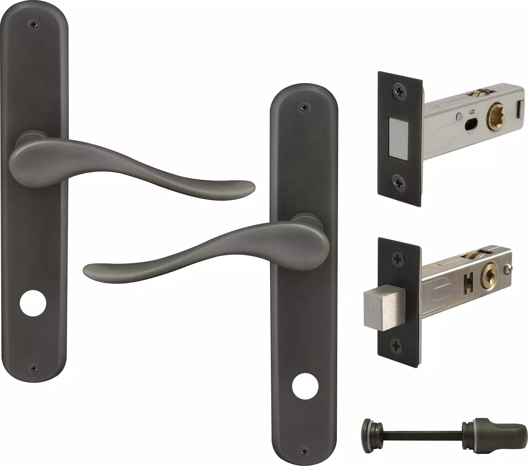 Haven Longplate Oval Privacy Set - Magn. Latch - DRB