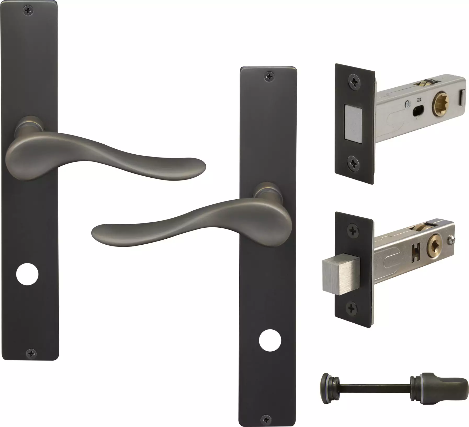 Haven Longplate Square Privacy Set - Magn. Latch - DRB
