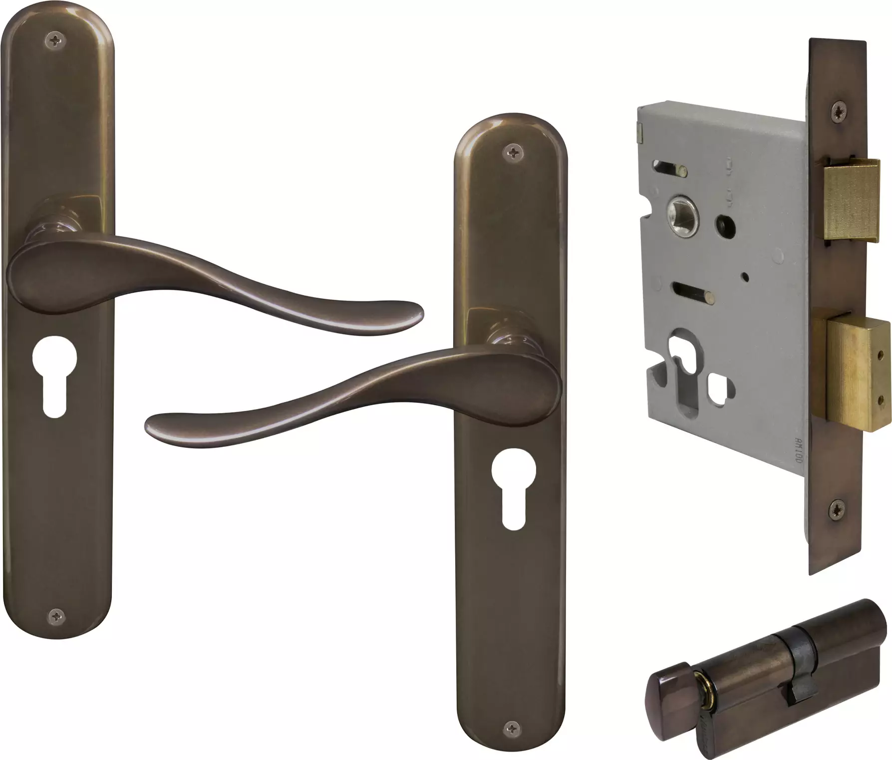 Haven Longplate Oval Entrance Set - E48 - AB