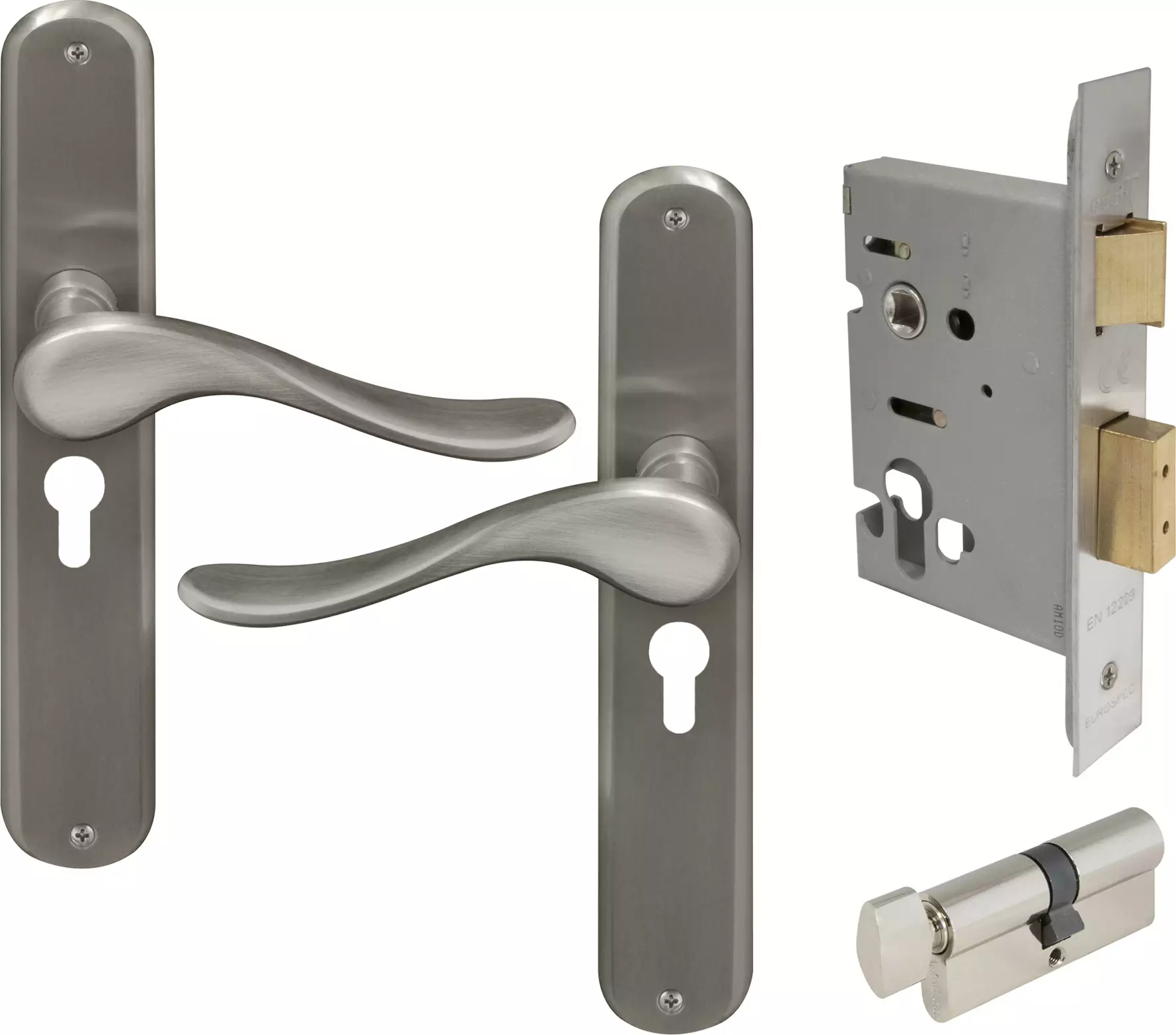 Haven Longplate Oval Entrance Set - E48 - BN