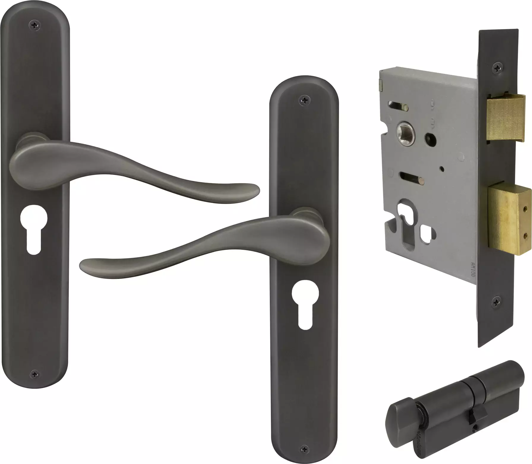 Haven Longplate Oval Entrance Set - E48 - DRB