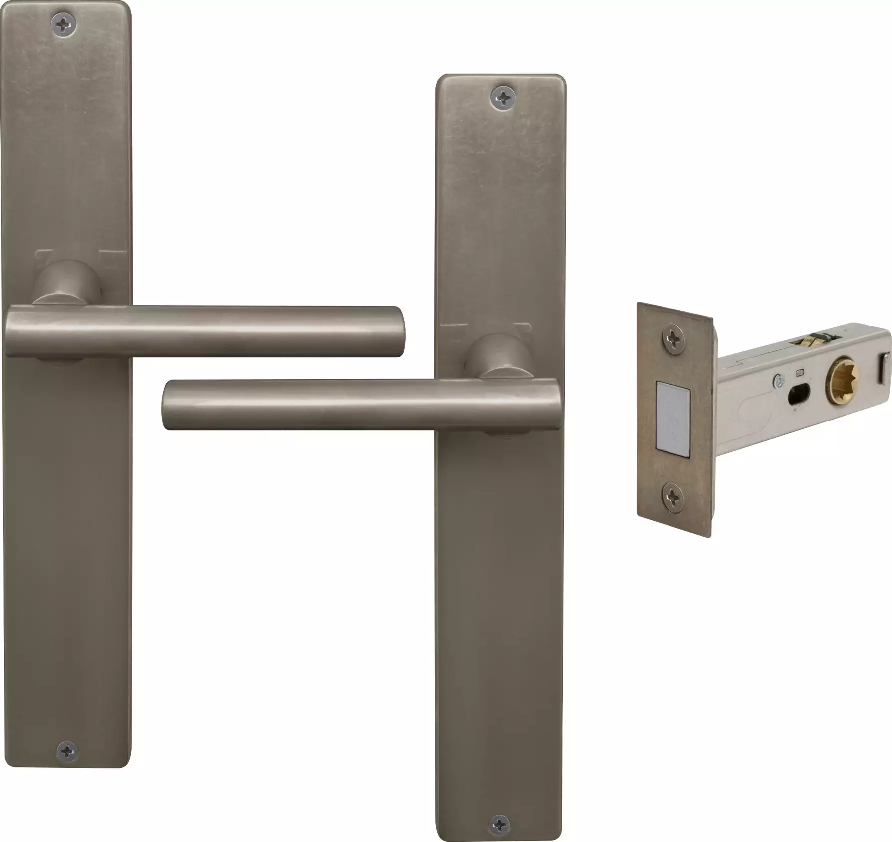 Charleston Longplate Square Passage Set - Magn. Latch - NB