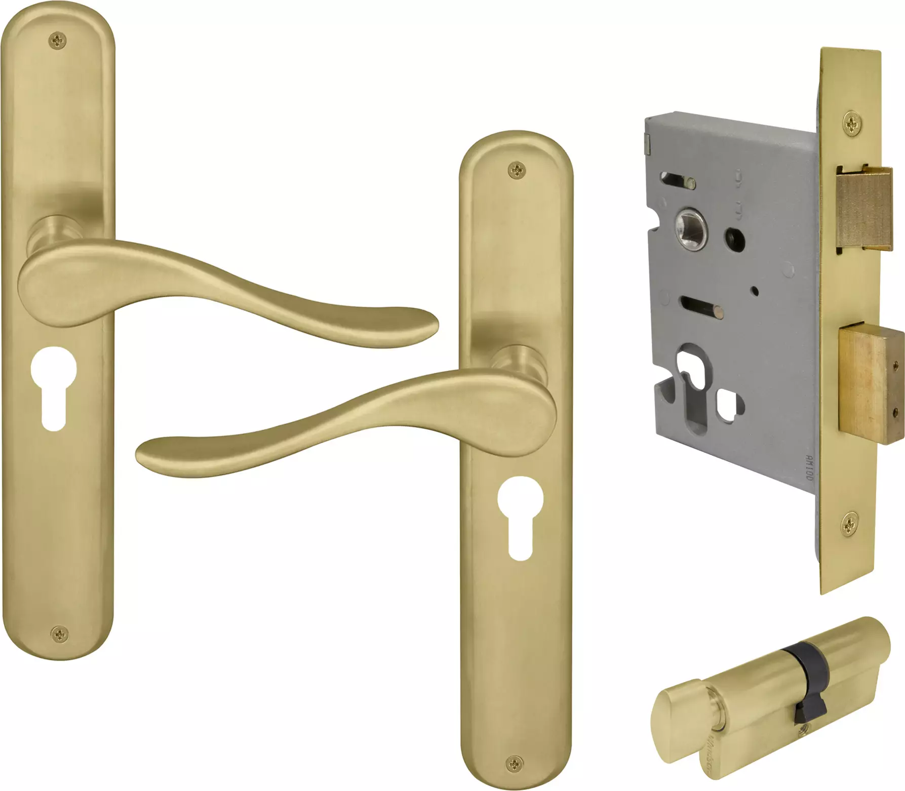 Haven Longplate Oval Entrance Set - E48 - MSB