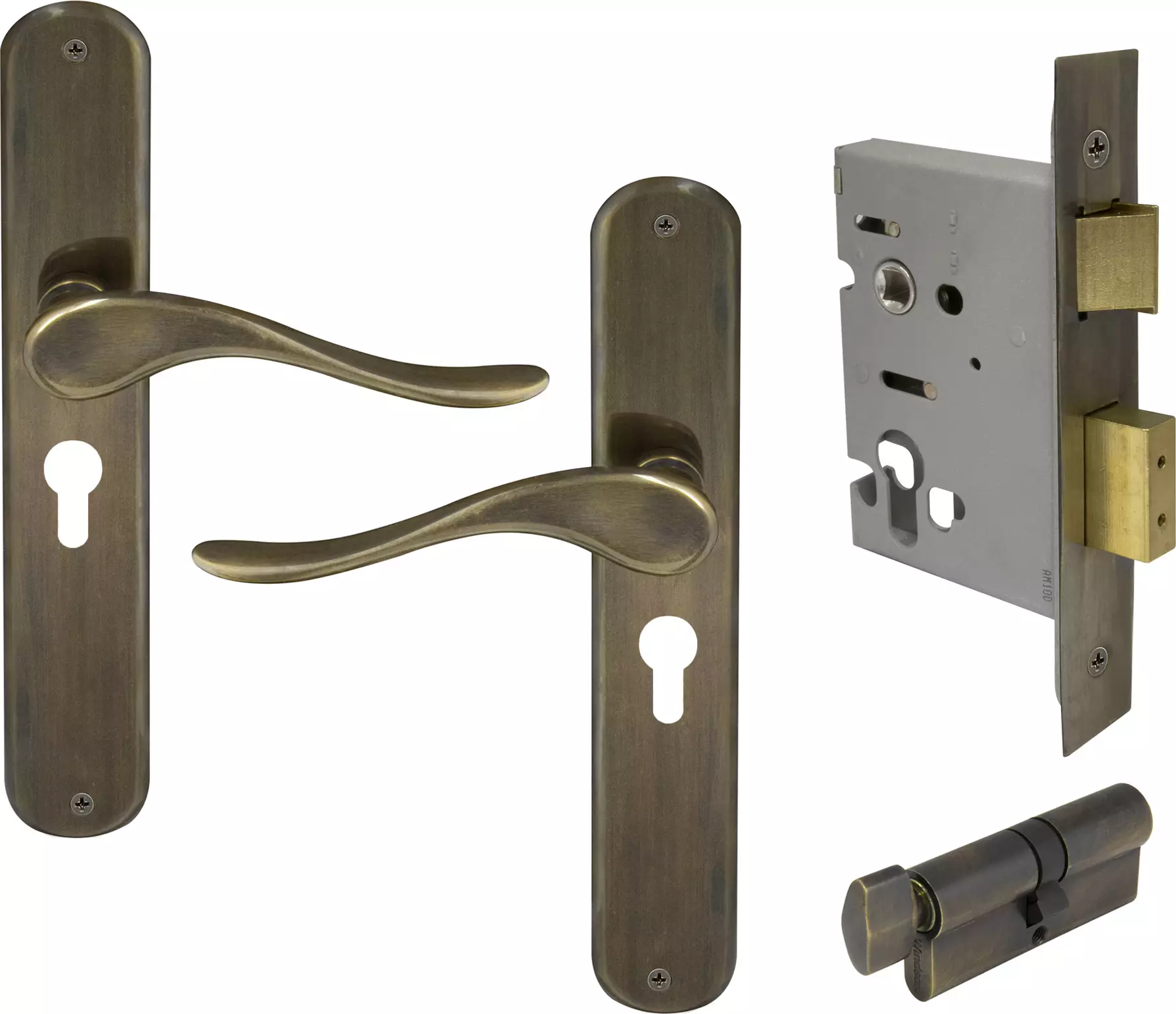 Haven Longplate Oval Entrance Set - E48 - ORB