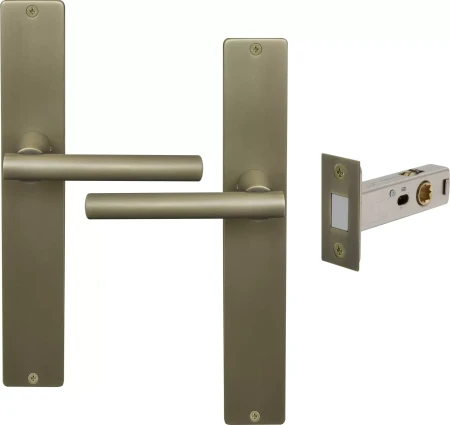 Charleston Longplate Square Passage Set - Magn. Latch - RB