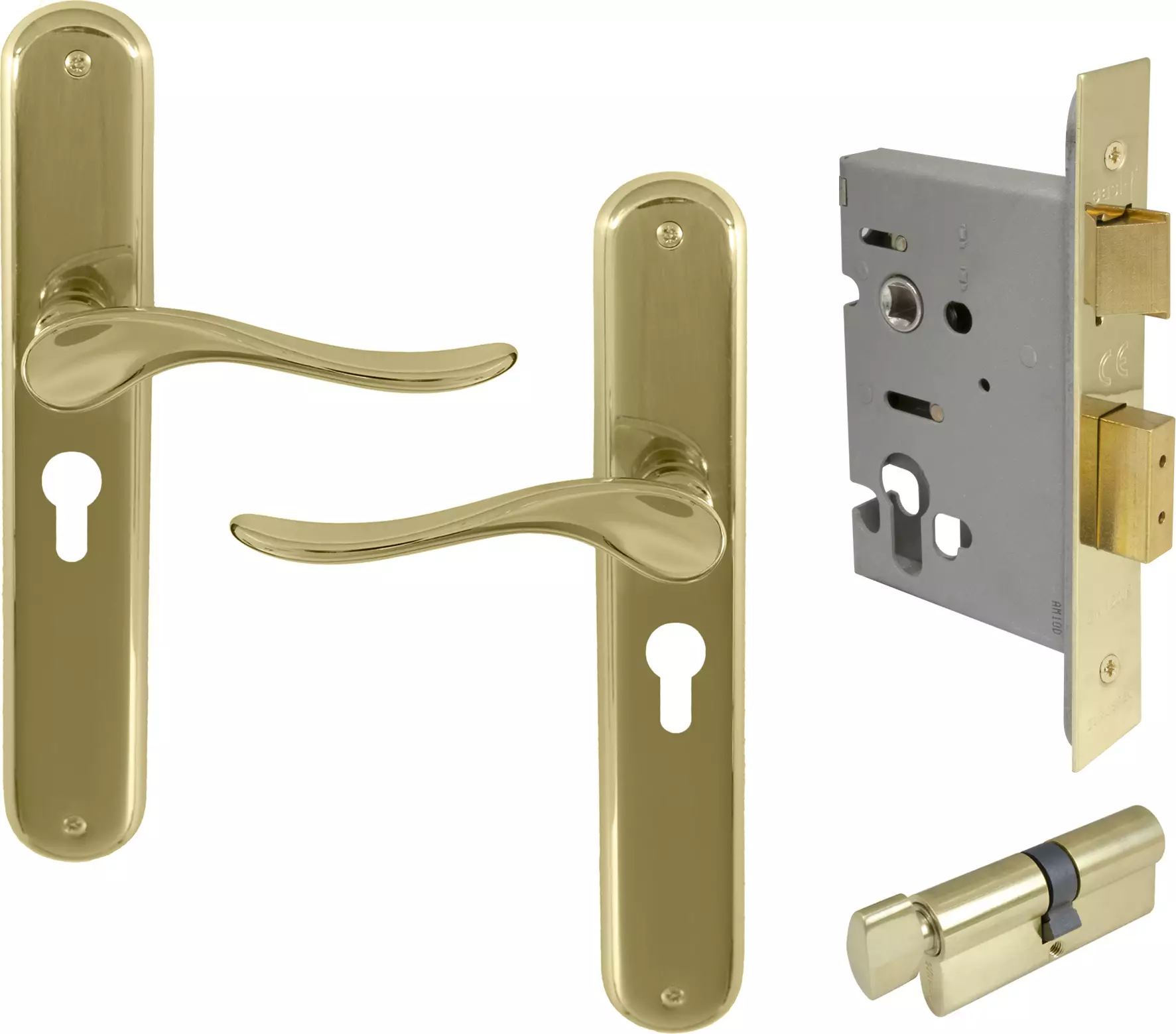 Haven Longplate Oval Entrance Set - E48 - PB