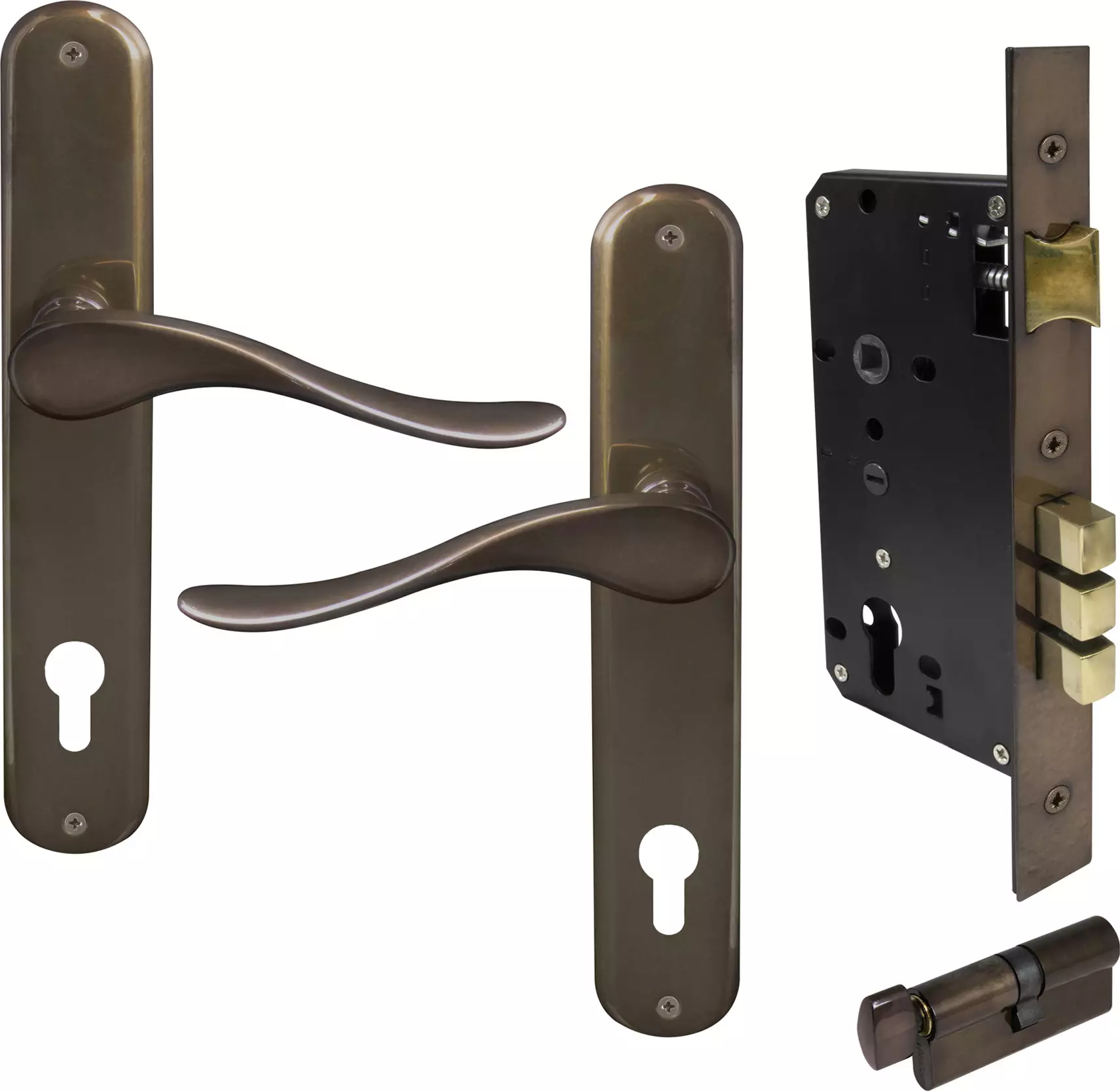 Haven Longplate Oval Entrance Set - E85 - AB