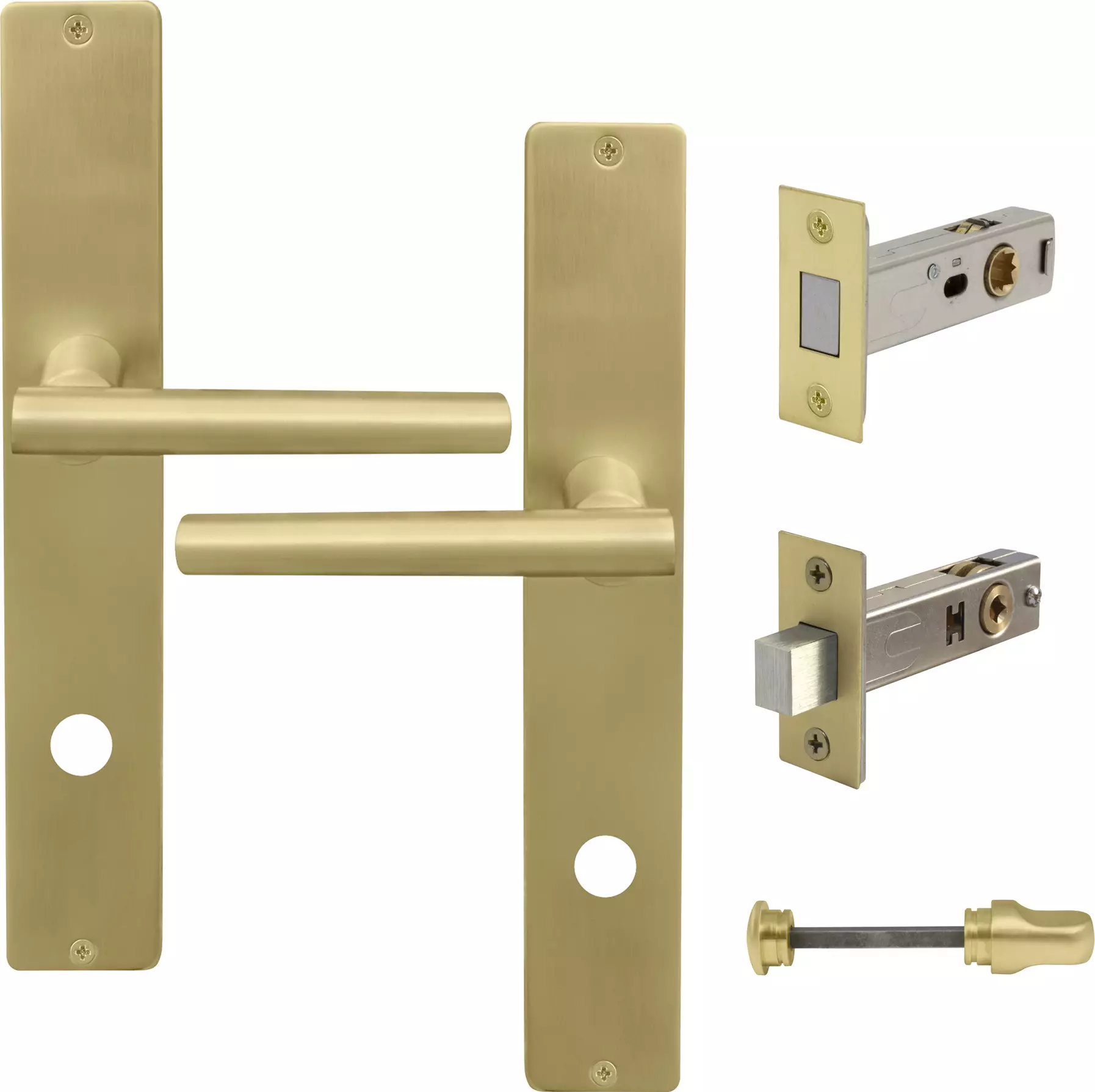 Charleston Longplate Square Privacy Set - Magn. Latch - MSB
