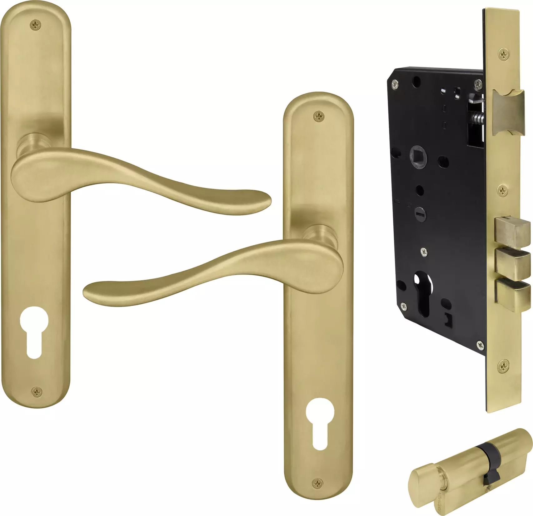 Haven Longplate Oval Entrance Set - E85 - MSB