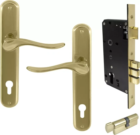 Haven Longplate Oval Entrance Set - E85 - PB