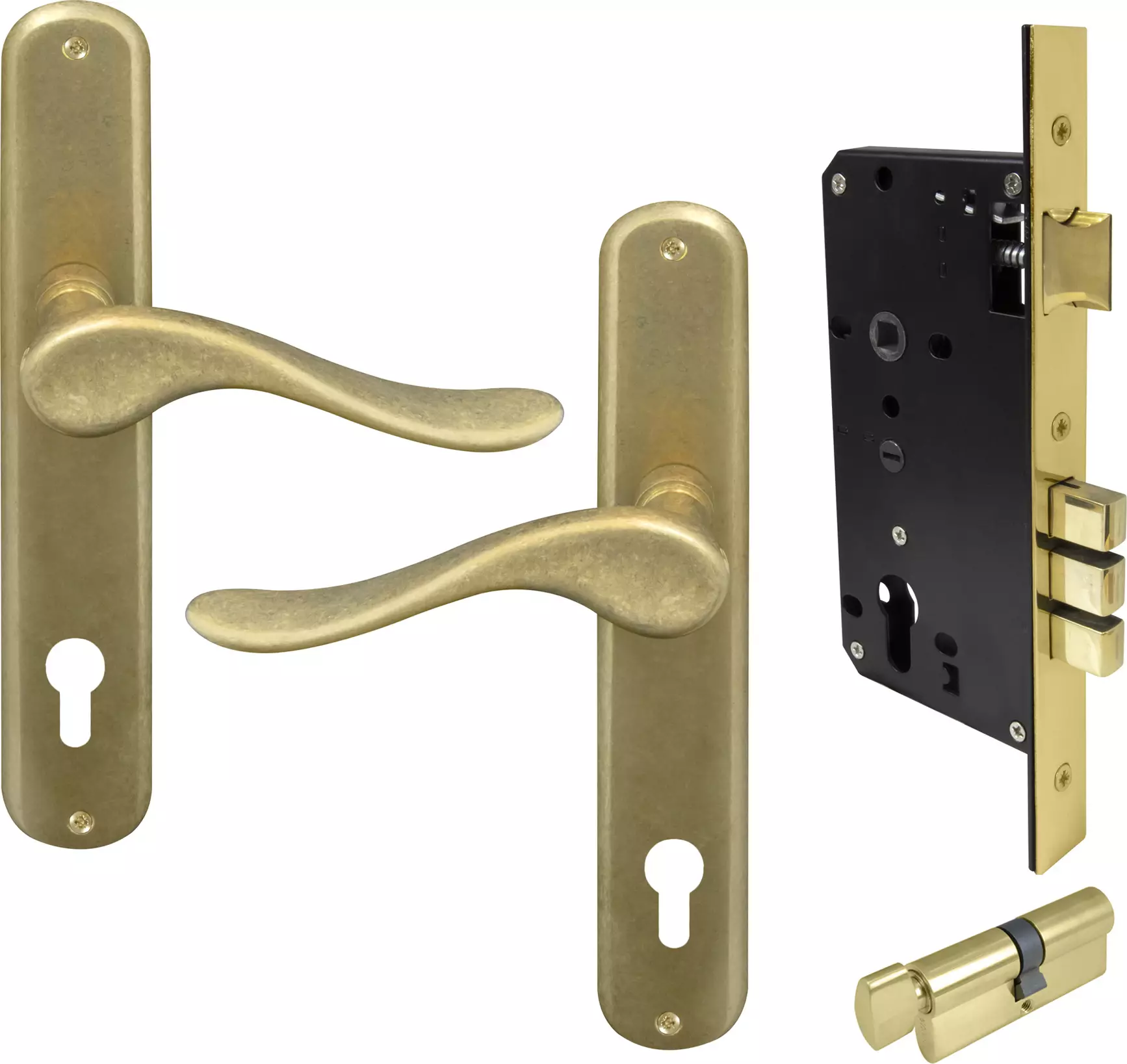 Haven Longplate Oval Entrance Set - E85 - RLB