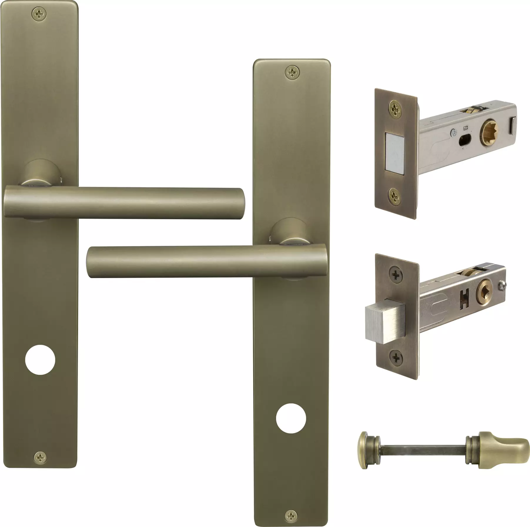 Charleston Longplate Square Privacy Set - Magn. Latch - RB