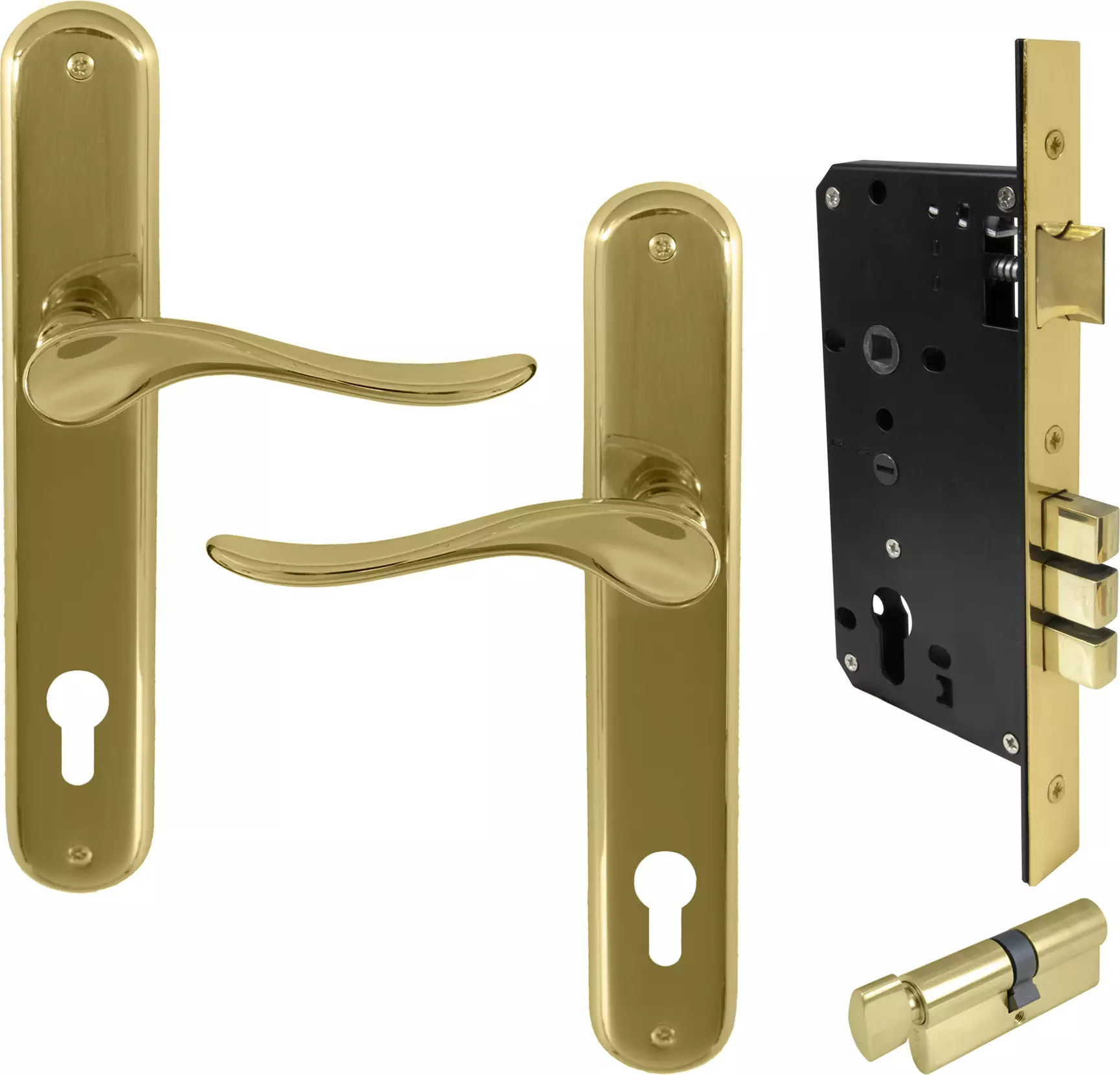 Haven Longplate Oval Entrance Set - E85 - UB