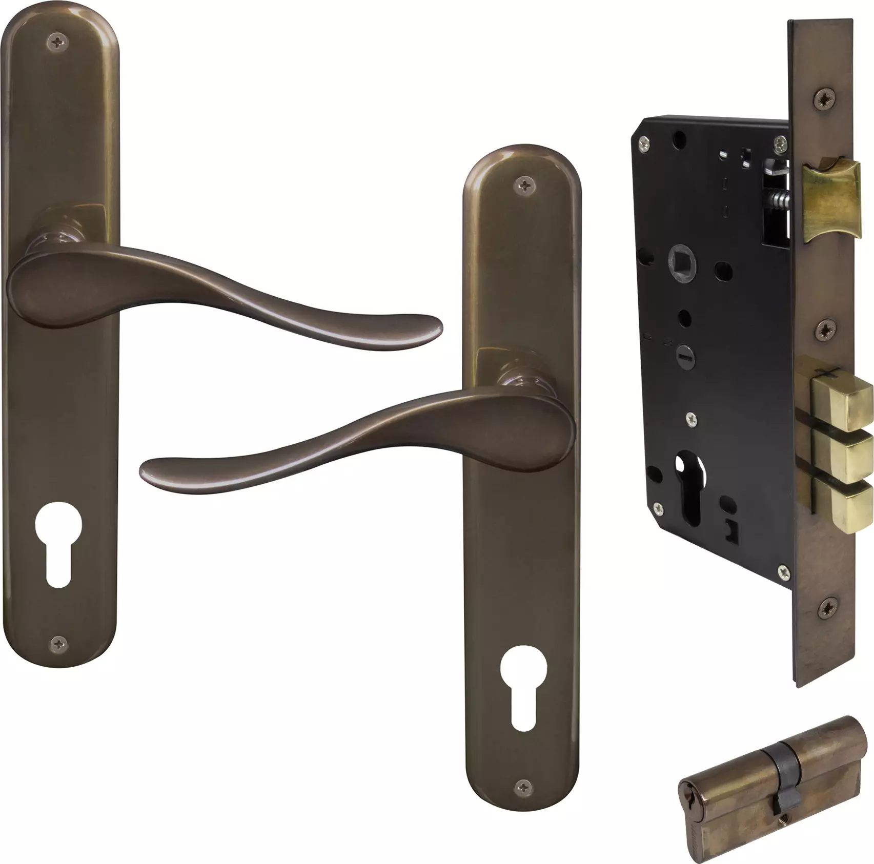 Haven Oval Longplate Entrance Set E85 - Key/Key - AB