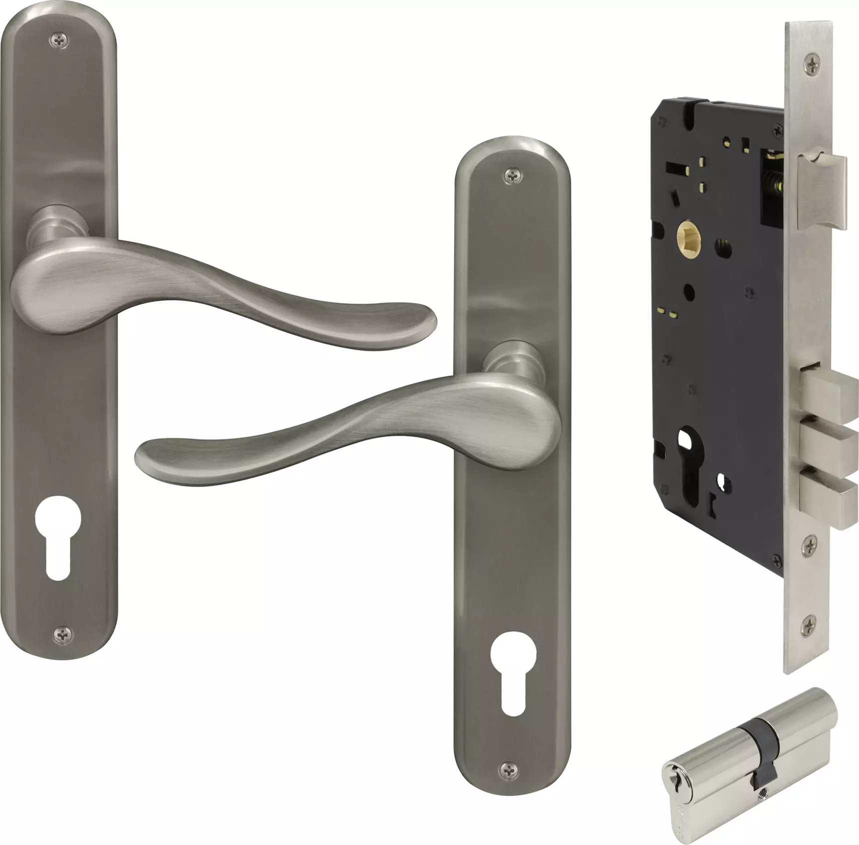 Haven Oval Longplate Entrance Set E85 - Key/Key - BN