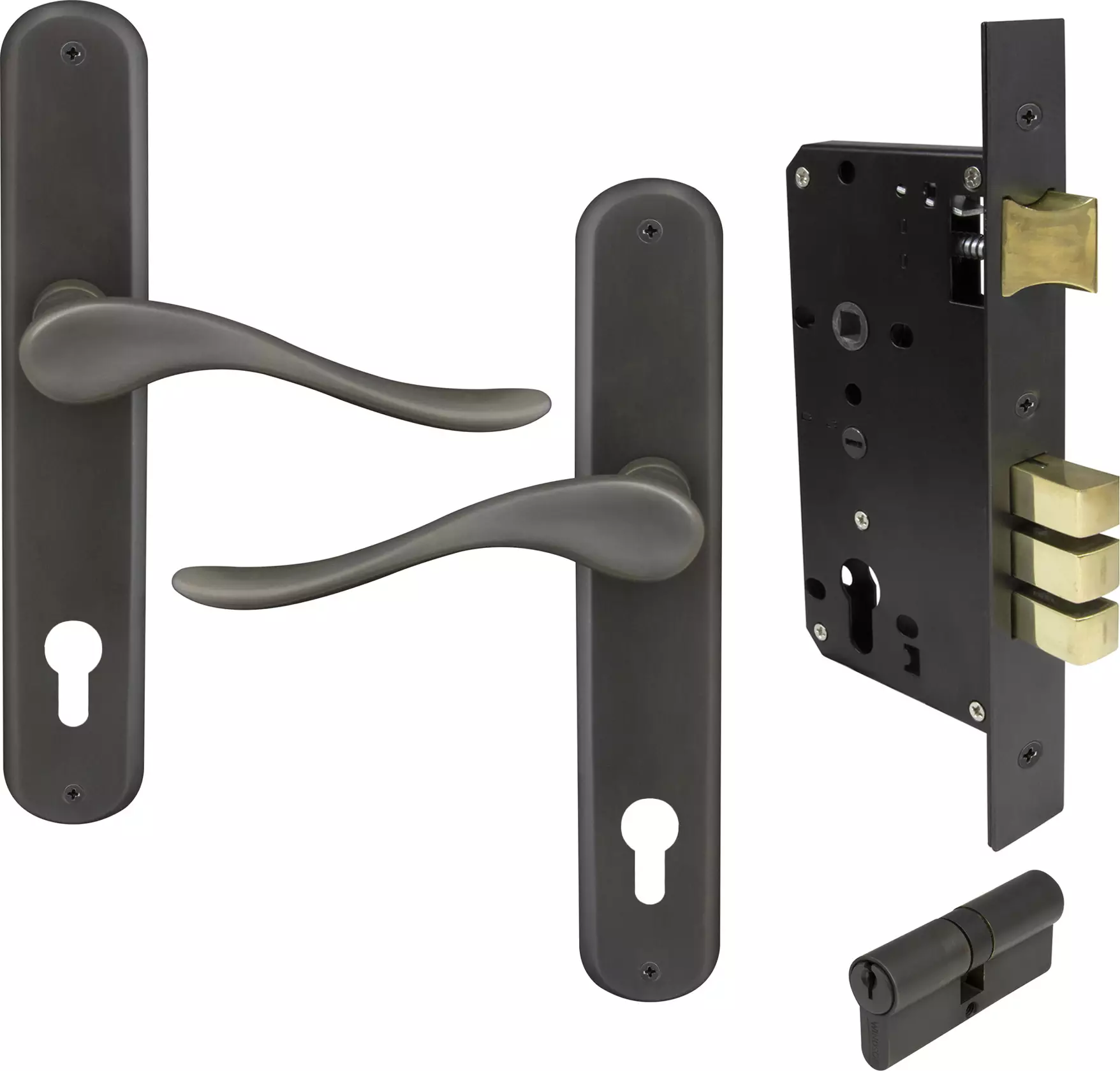 Haven Oval Longplate Entrance Set E85 - Key/Key - DRB