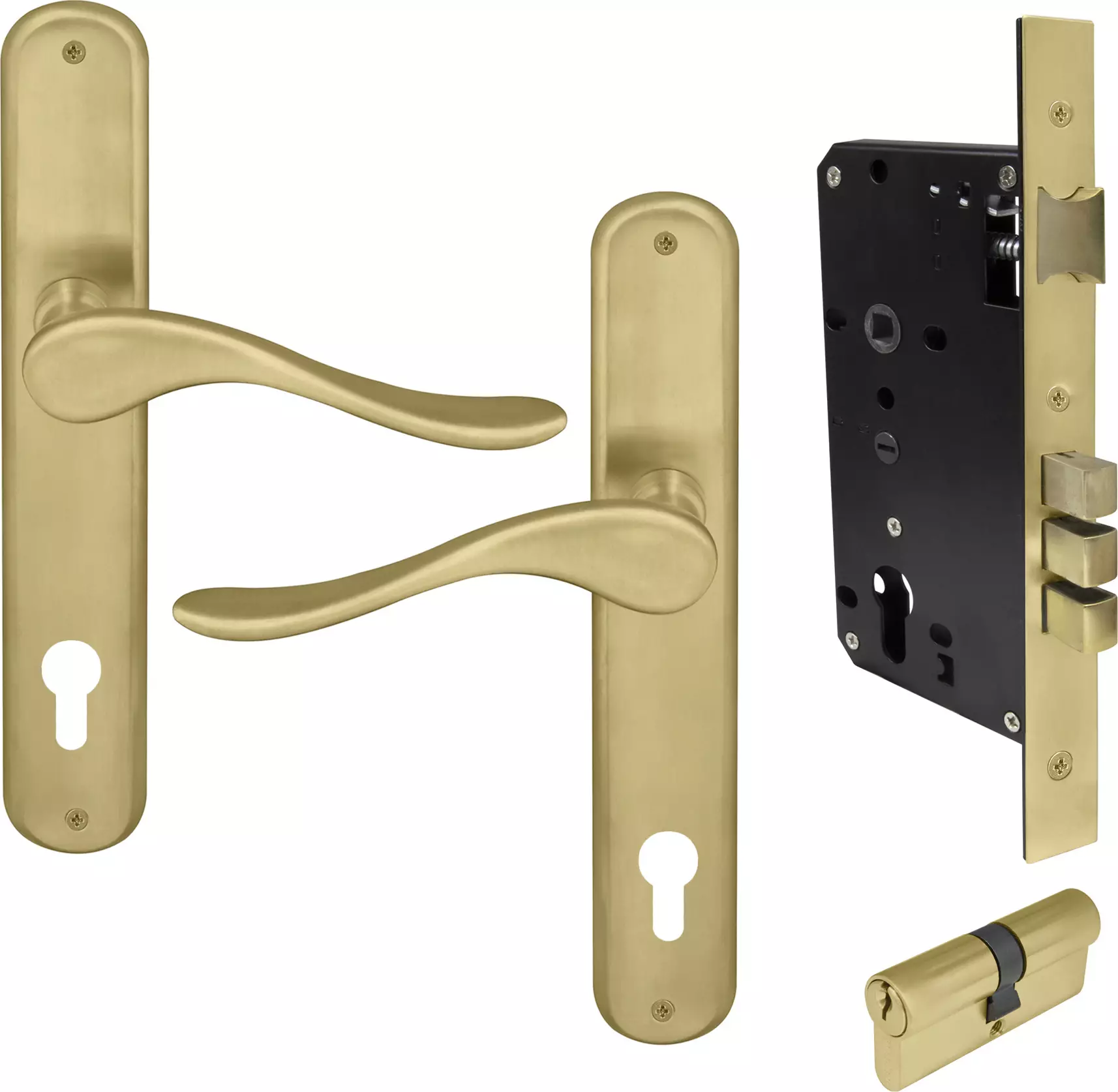 Haven Oval Longplate Entrance Set E85 - Key/Key - MSB