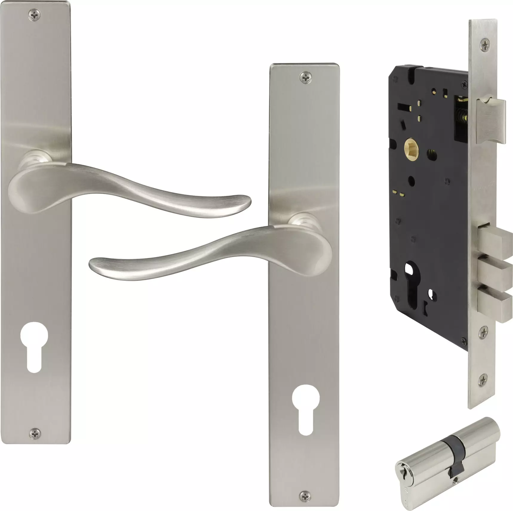 Haven Square Longplate Entrance Set E85 - Key/Key - BN