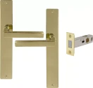 Federal Longplate Square Passage Set - Magn. Latch - PB
