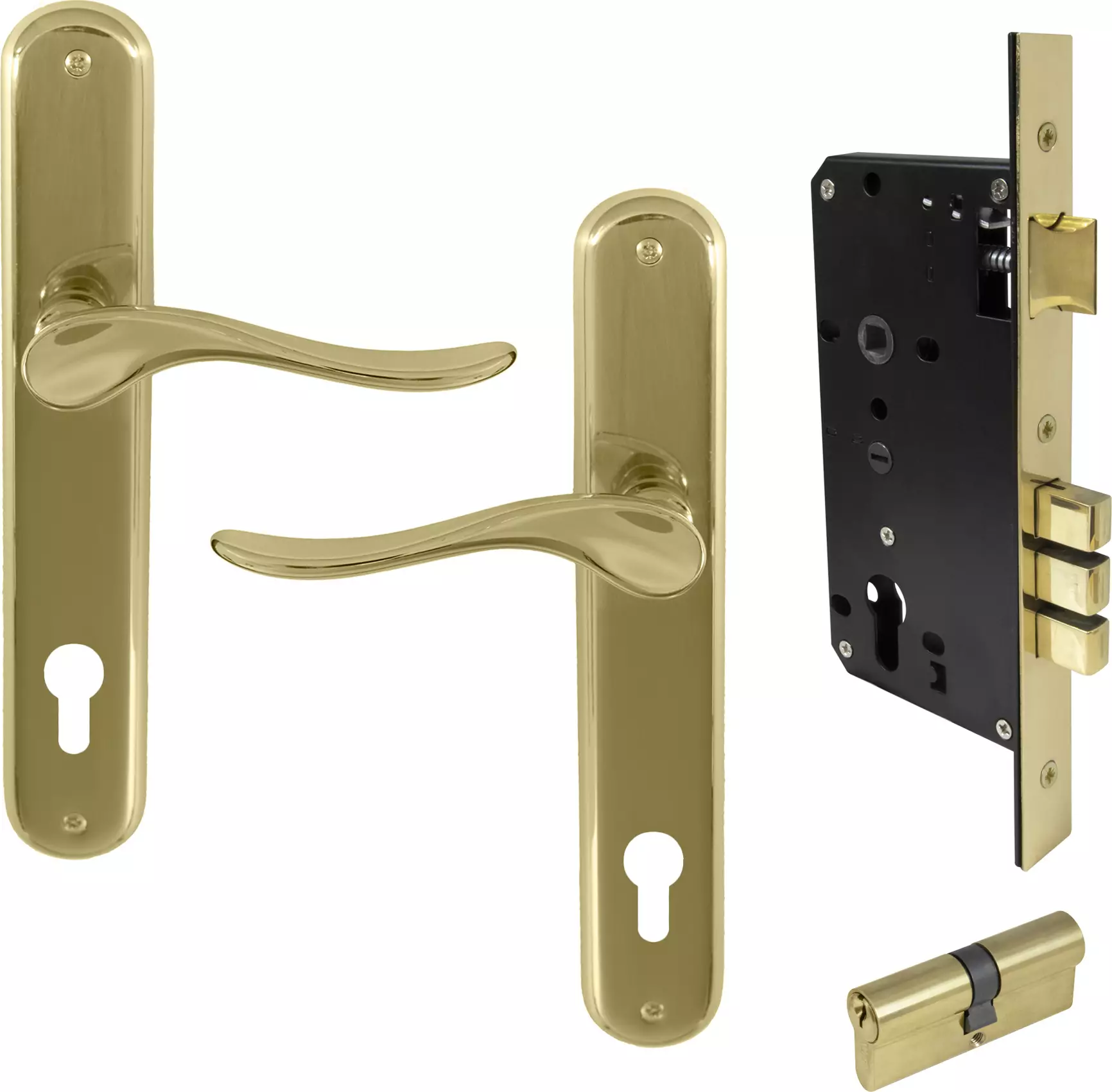 Haven Oval Longplate Entrance Set E85 - Key/Key - PB
