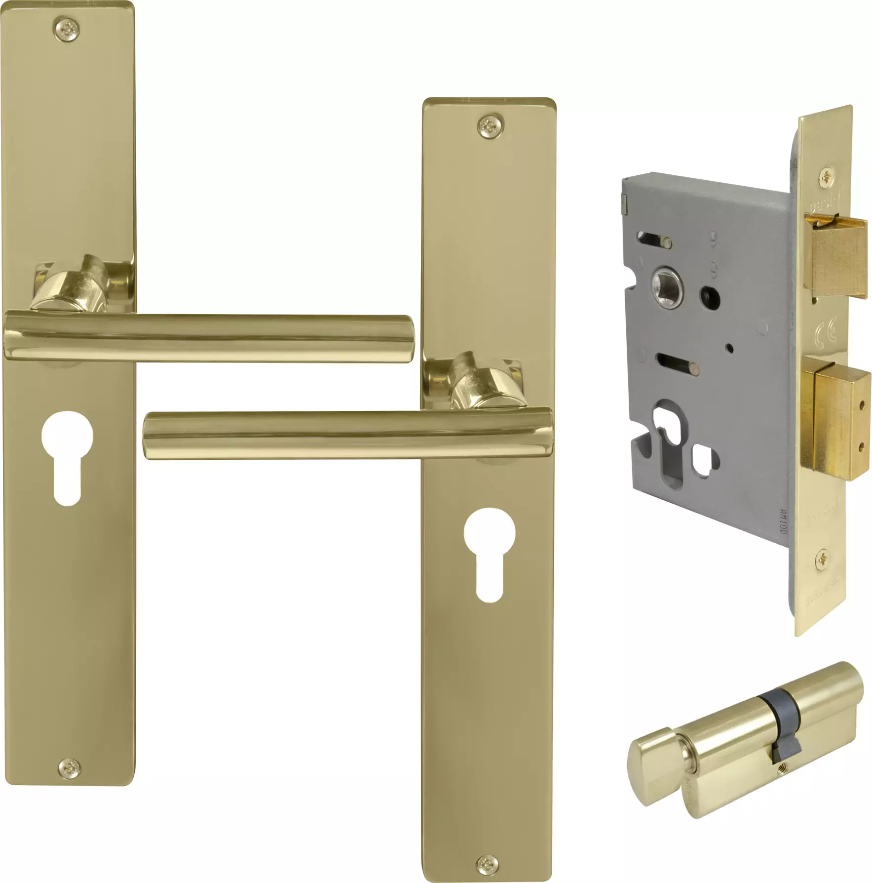 Charleston LP Square Entrance Set - E48 - PB