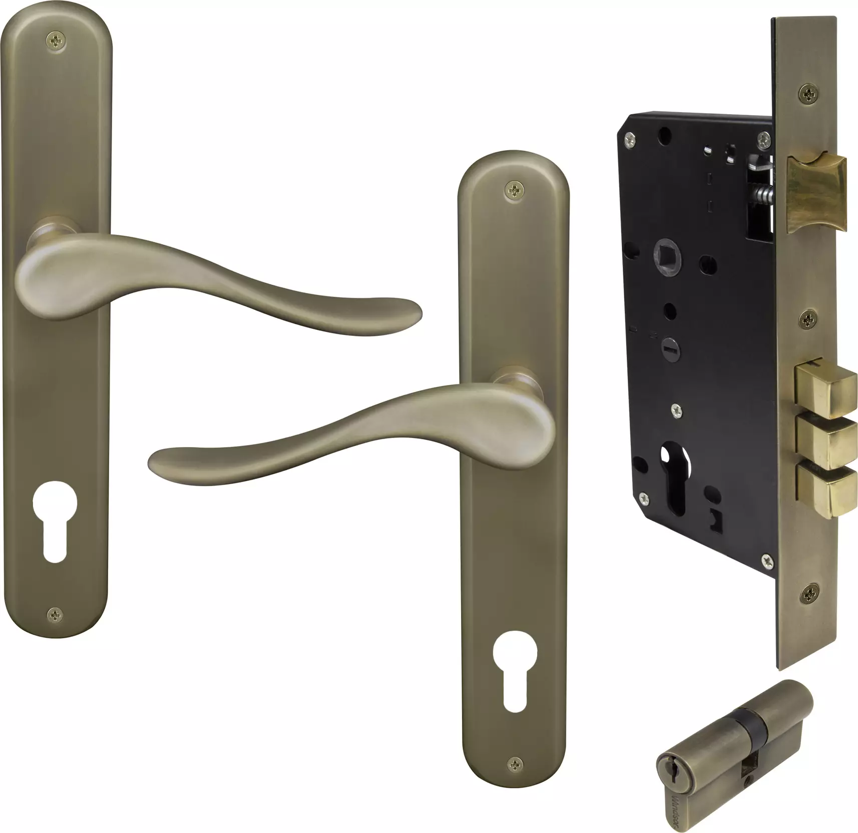 Haven Oval Longplate Entrance Set E85 - Key/Key - RB