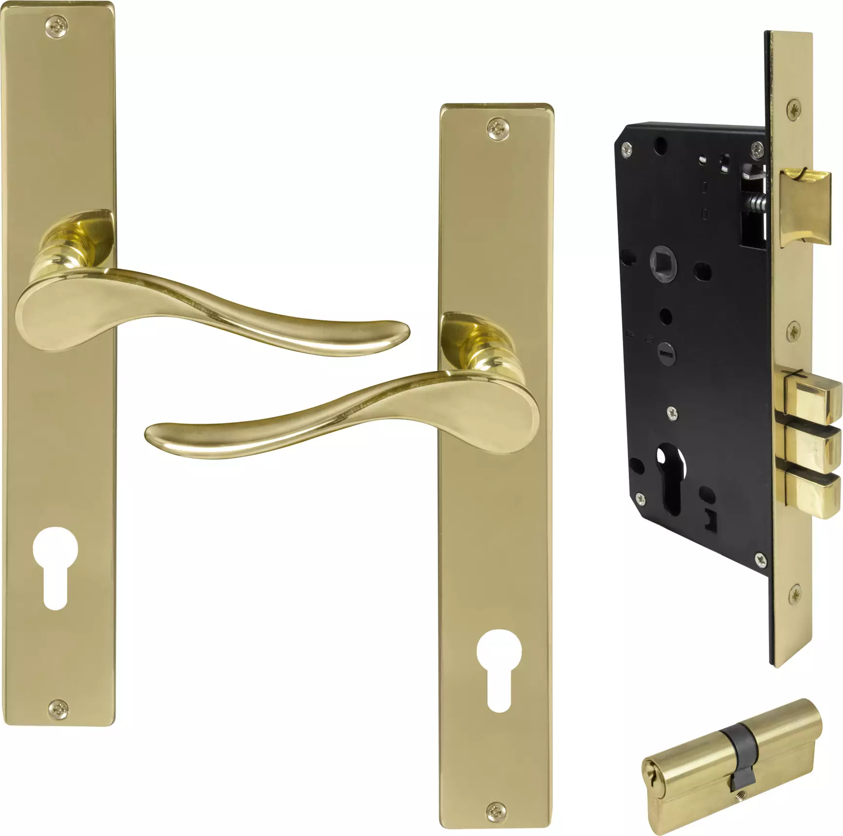 Haven Square Longplate Entrance Set E85 - Key/Key - PB