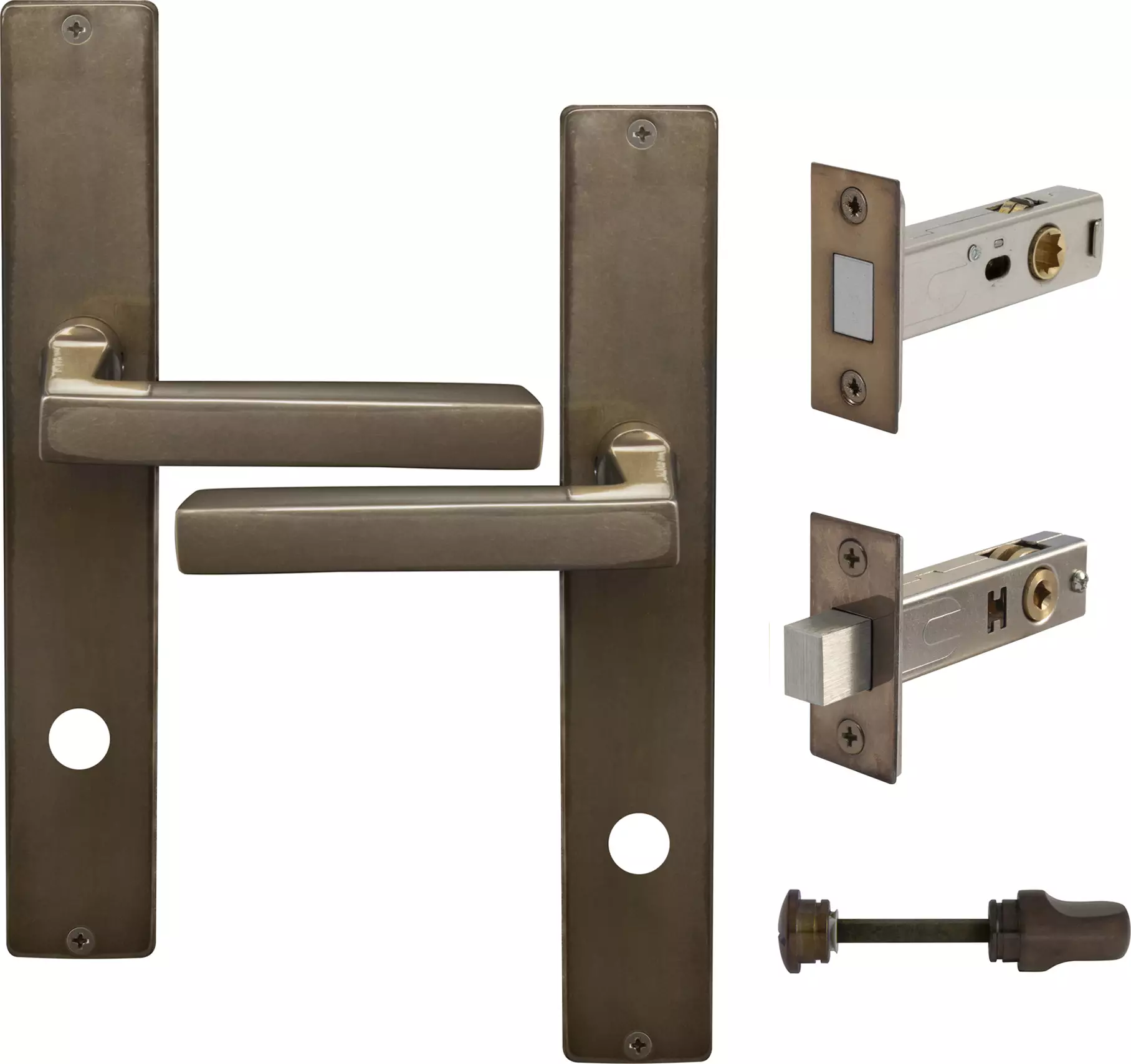 Federal Longplate Square Privacy Set - Magn. Latch - AB