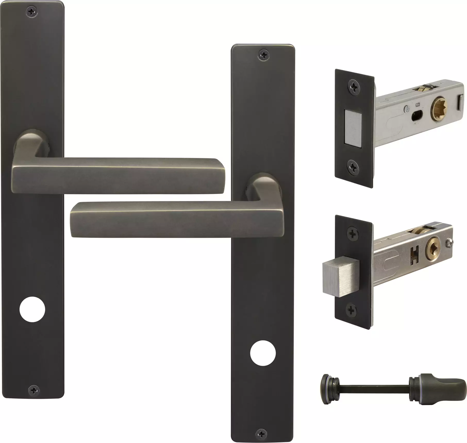 Federal Longplate Square Privacy Set - Magn. Latch - DRB