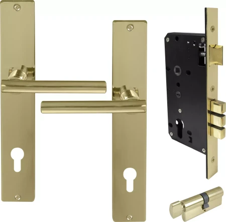 Charleston LP Square Entrance Set - E85 - PB