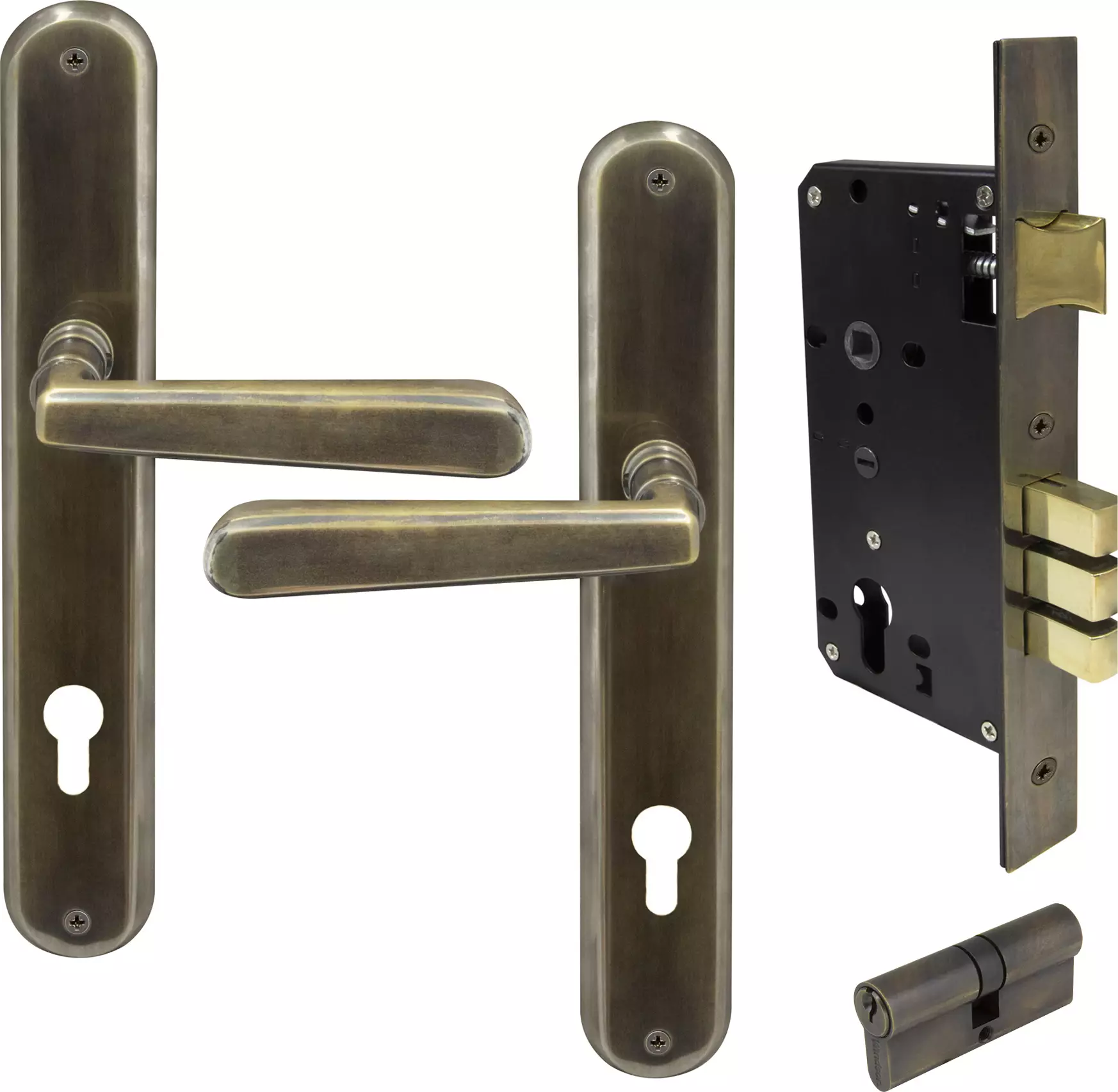 Villa Oval Longplate Entrance Set E85 - Key/Key - ORB