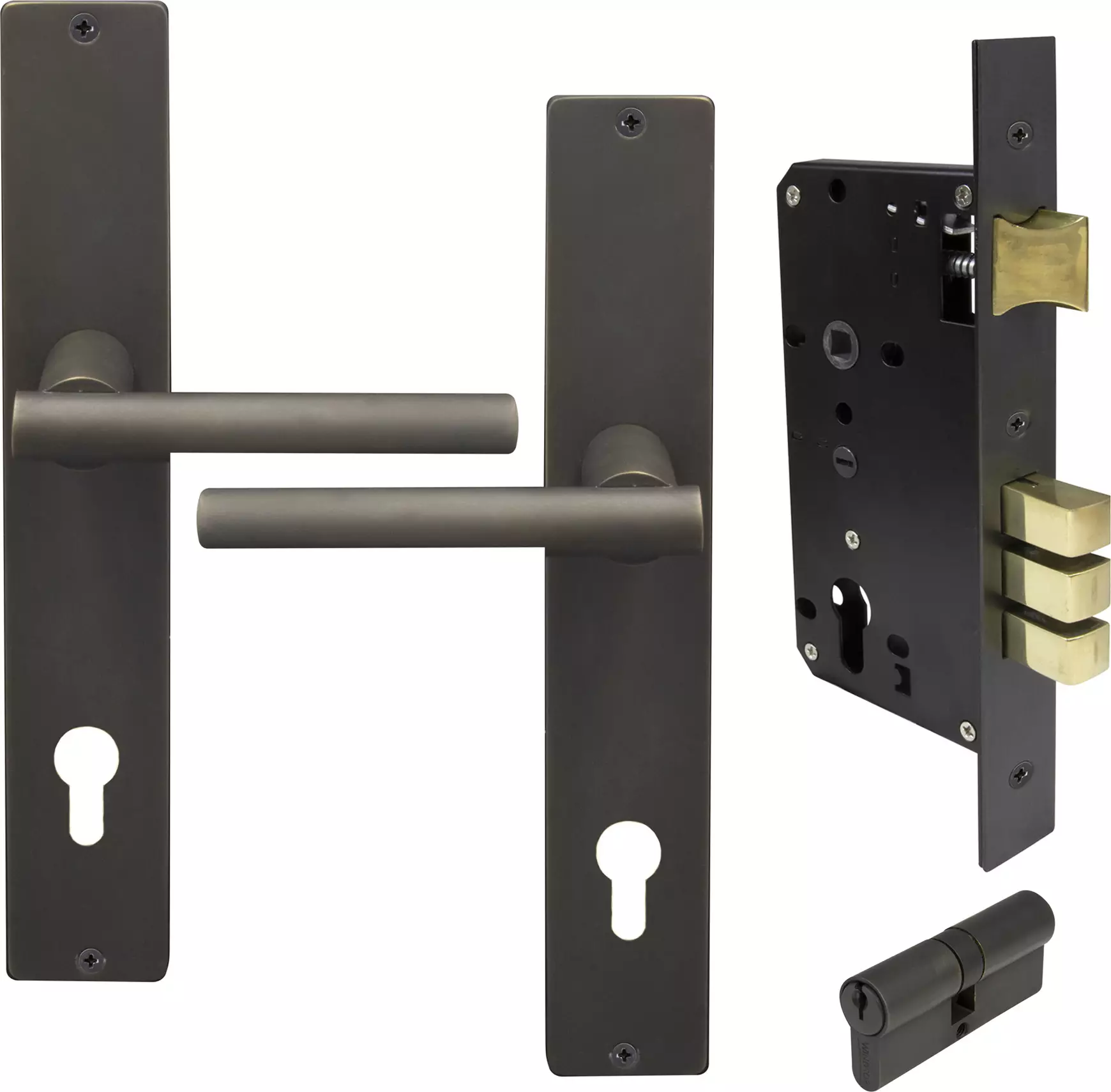 Charleston Square Longplate Entrance Set E85 - Key/Key - DRB