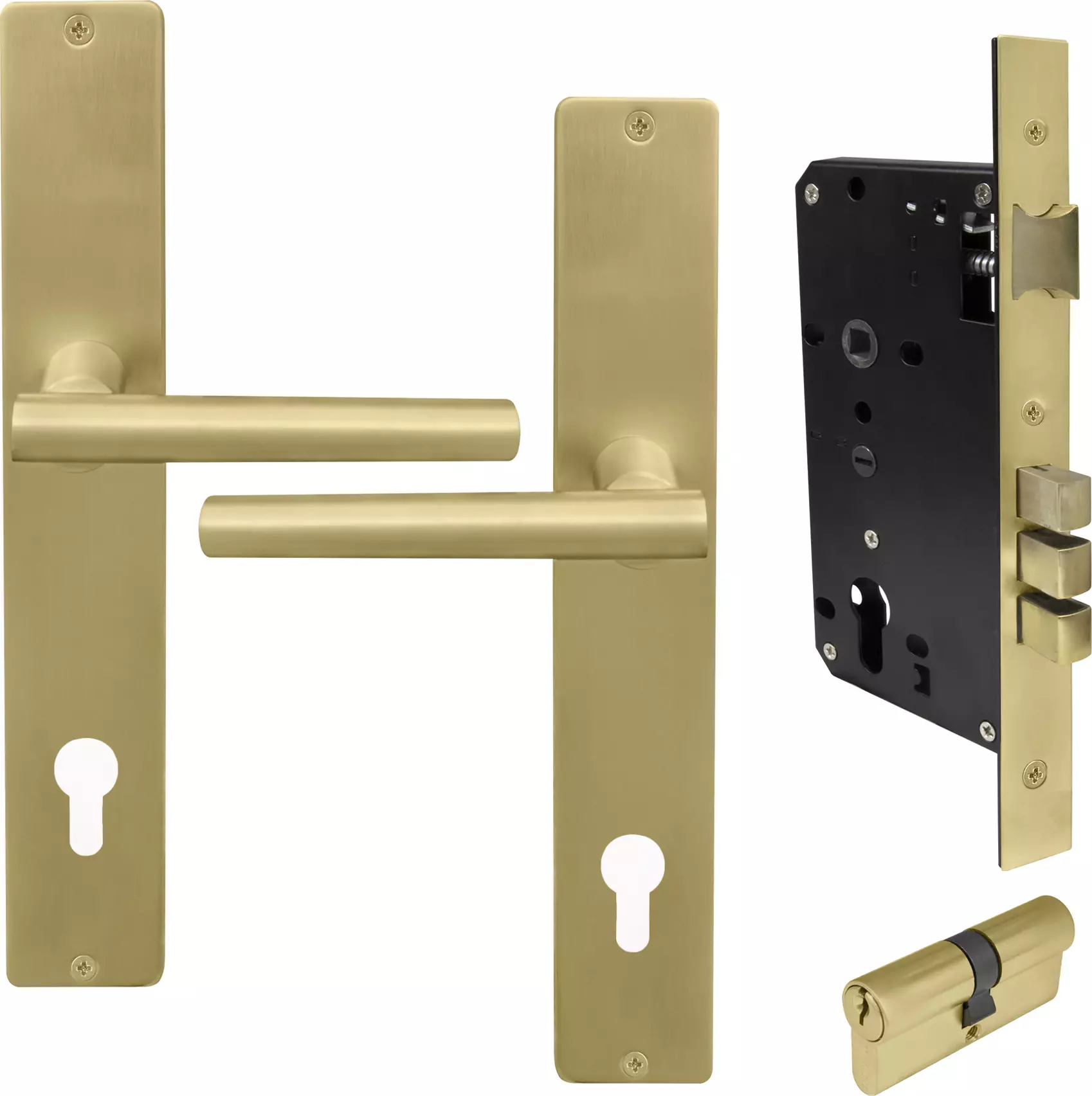 Charleston Square Longplate Entrance Set E85 - Key/Key - MSB