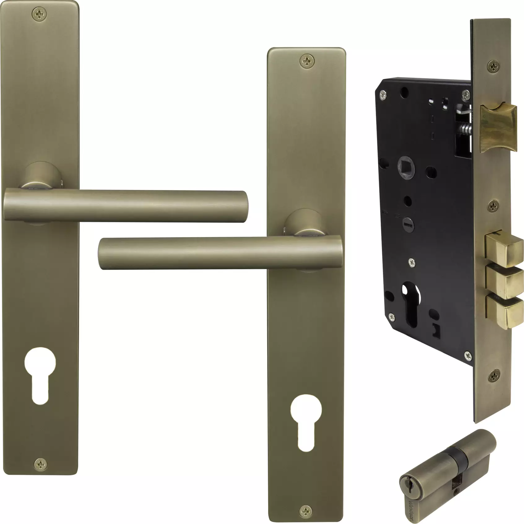 Charleston Square Longplate Entrance Set E85 - Key/Key - RB