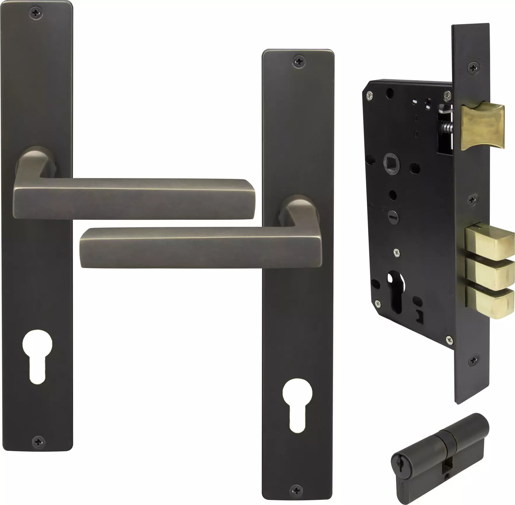 Federal Square Longplate Entrance Set E85 - Key/Key - DRB