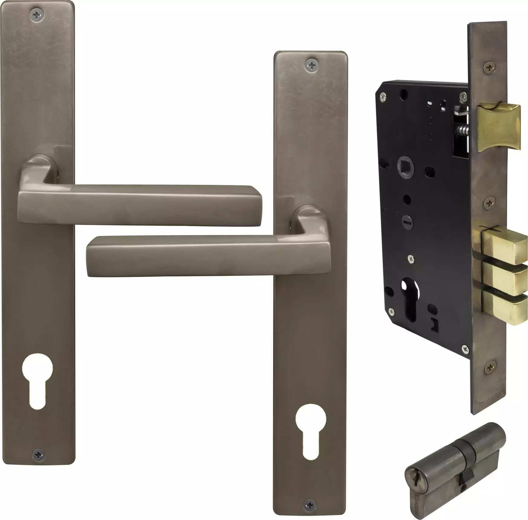 Federal Square Longplate Entrance Set E85 - Key/Key - NB