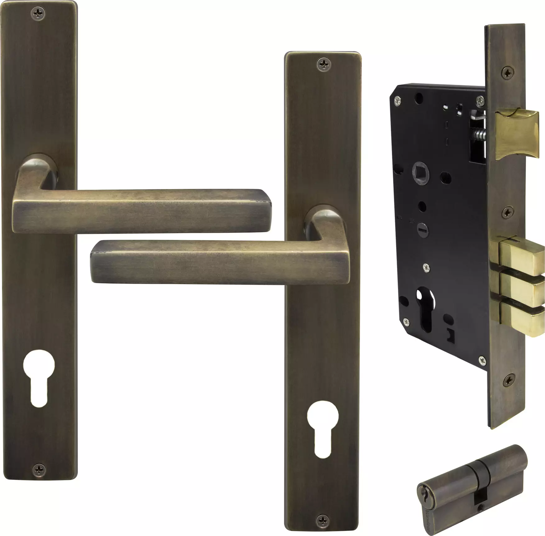 Federal Square Longplate Entrance Set E85 - Key/Key - ORB