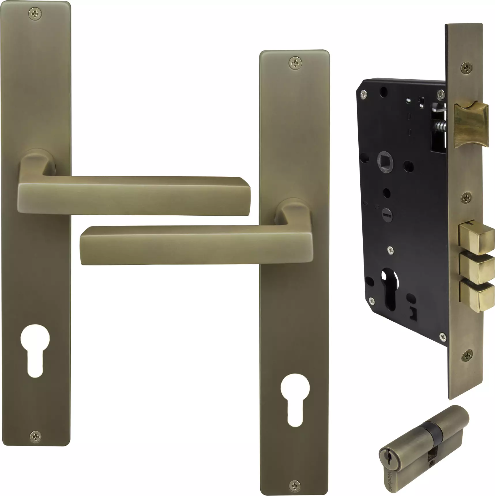 Federal Square Longplate Entrance Set E85 - Key/Key - RB