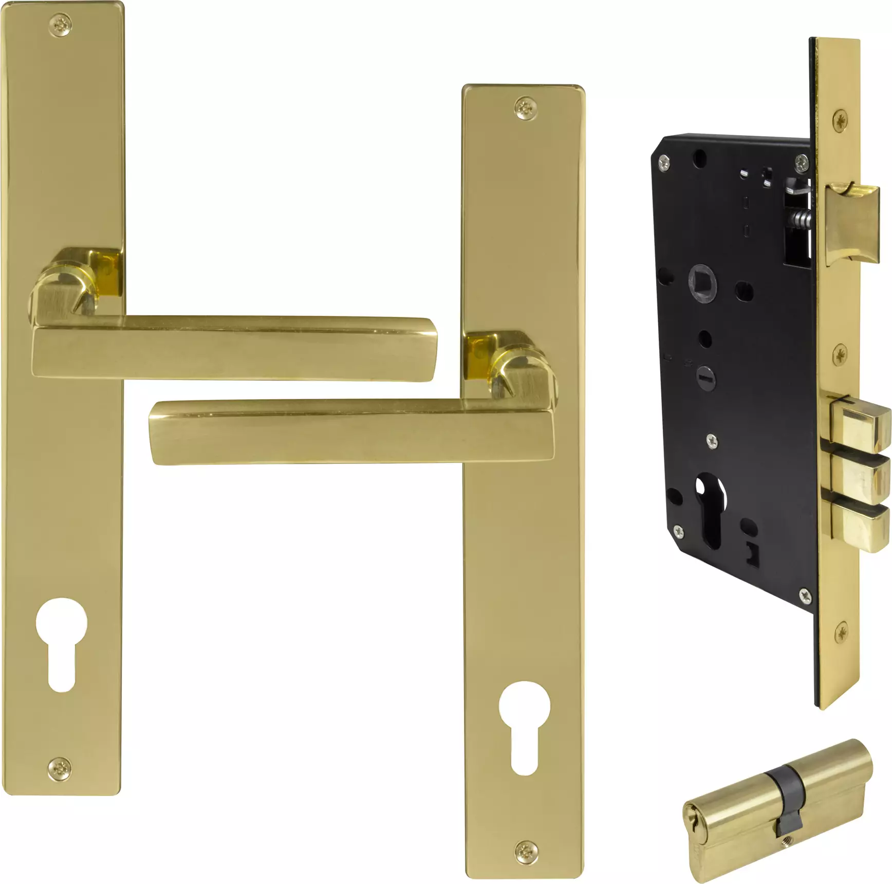 Federal Square Longplate Entrance Set E85 - Key/Key - UB