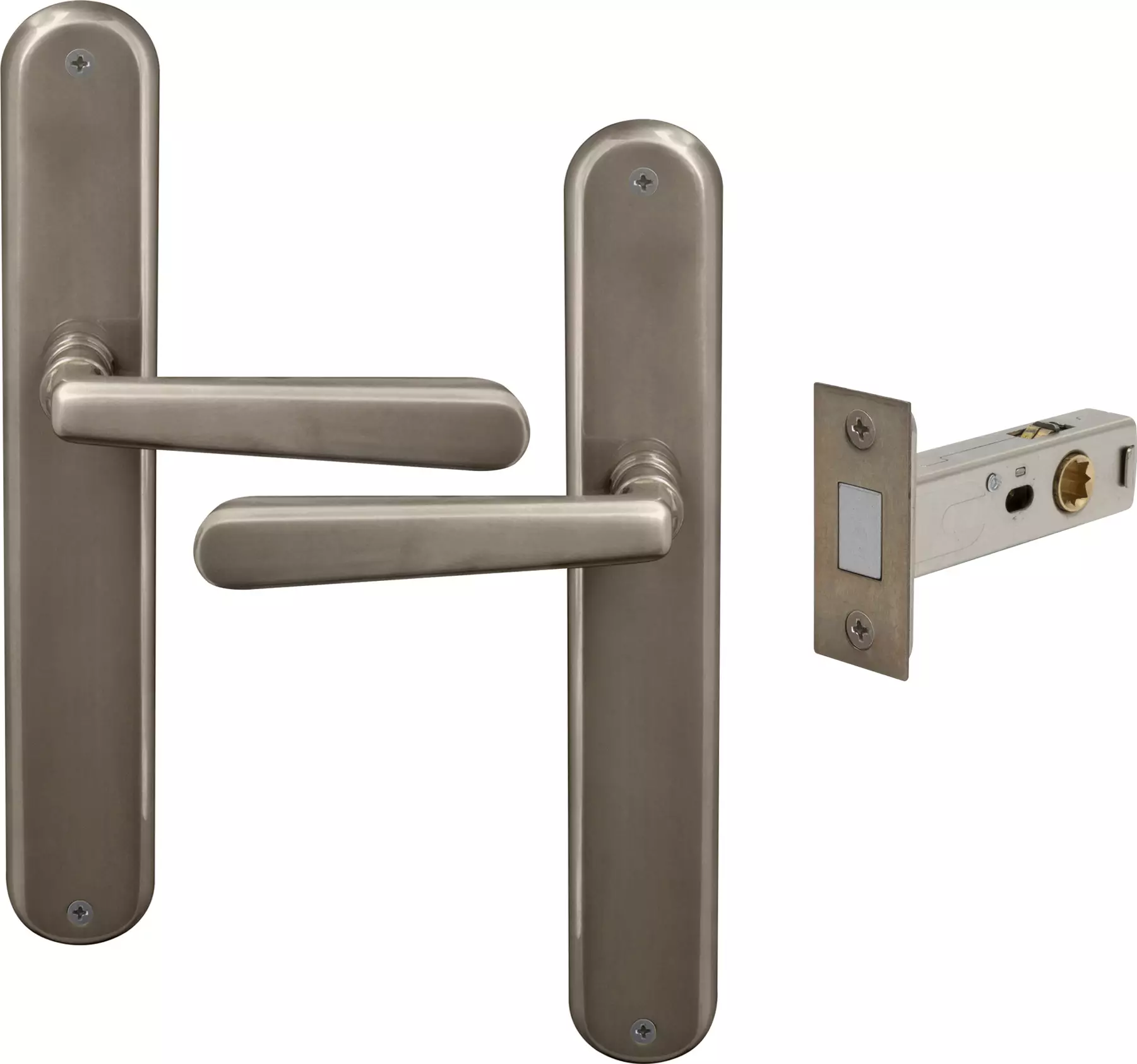 Villa Longplate Oval Passage Set - Magn. Latch - NB