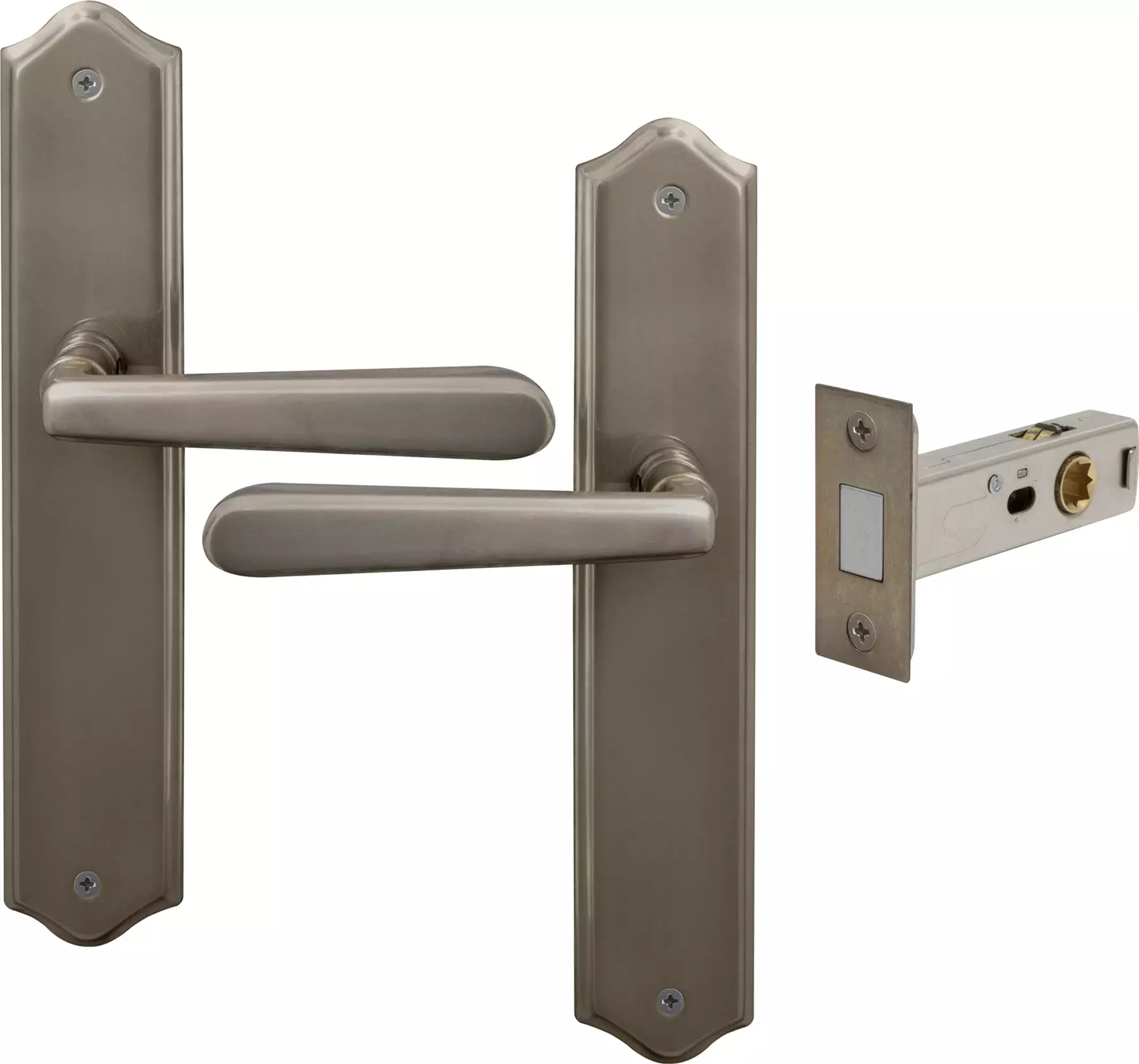 Villa Longplate Traditional Passage Set - Magn. Latch - NB